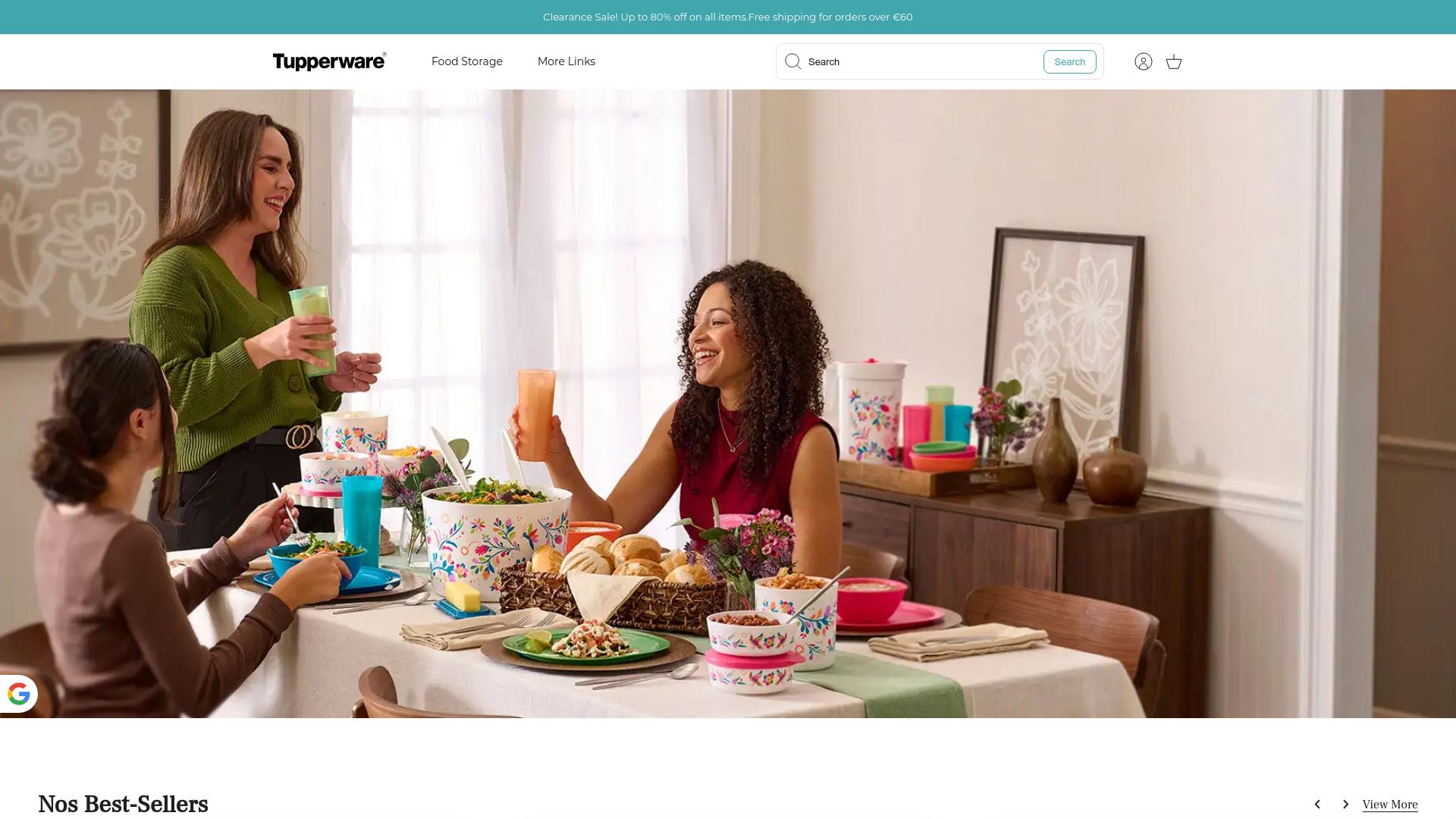 Screenshot tupperware-de.shop