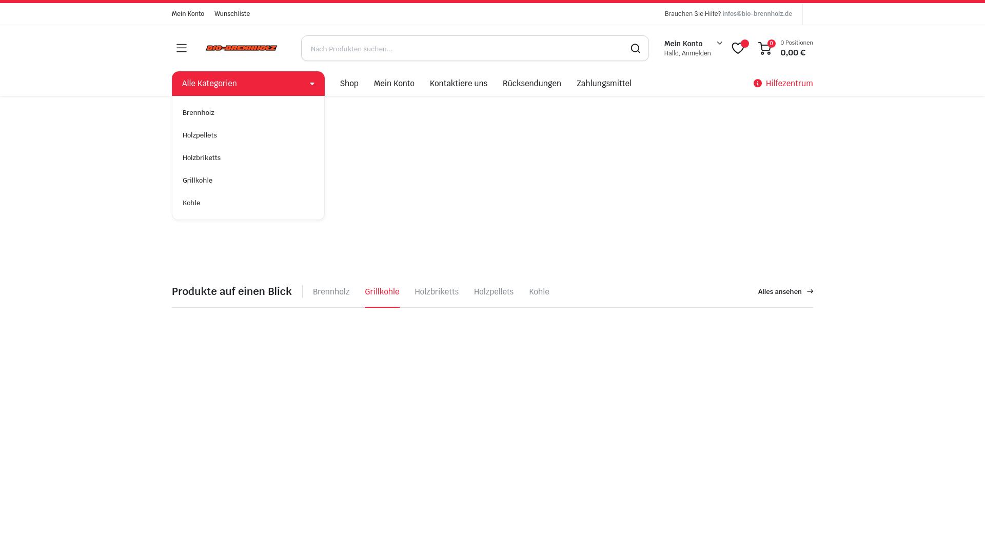 Screenshot bio-brennholz.de
