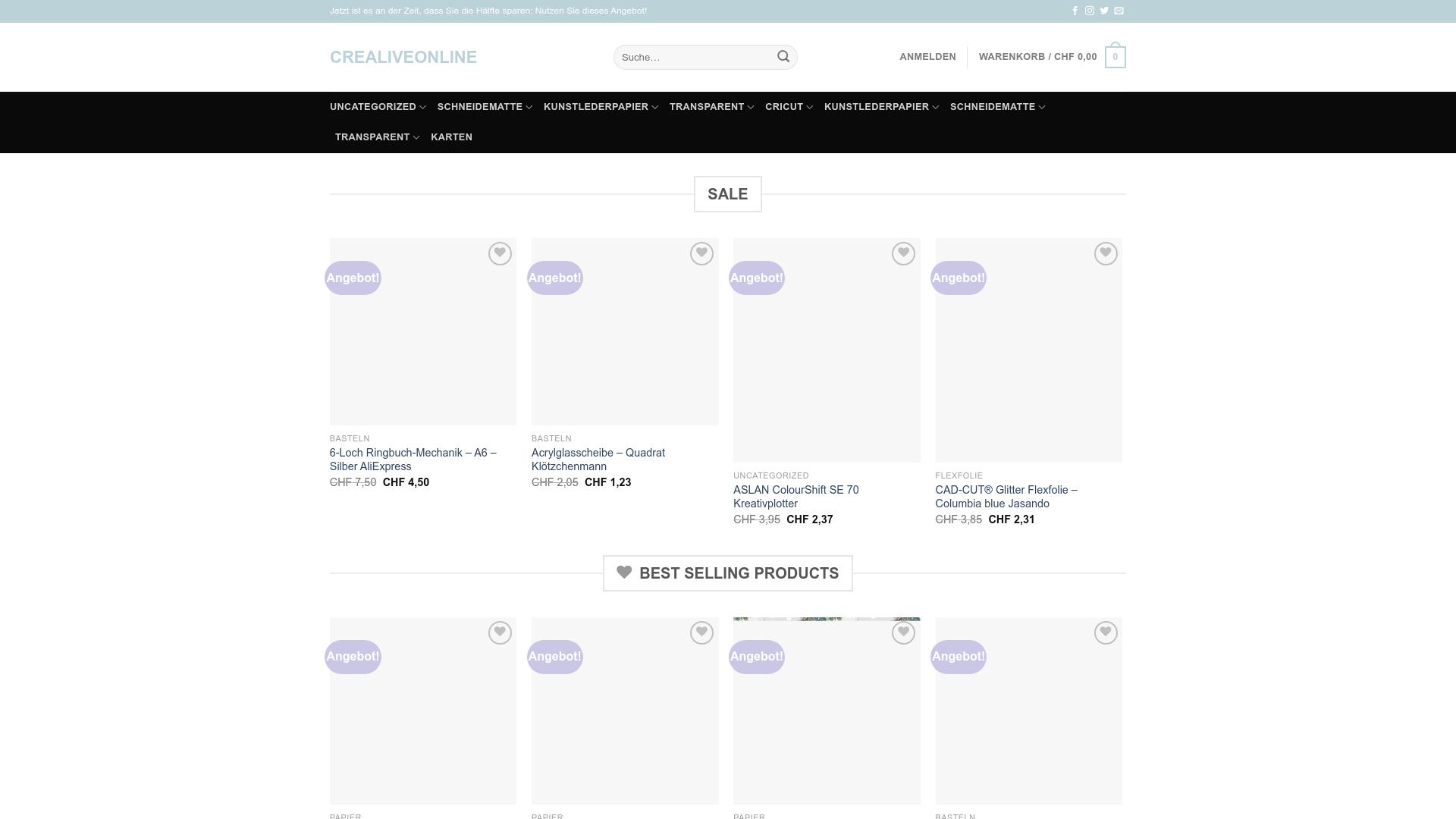 Screenshot crealiveonline.shop
