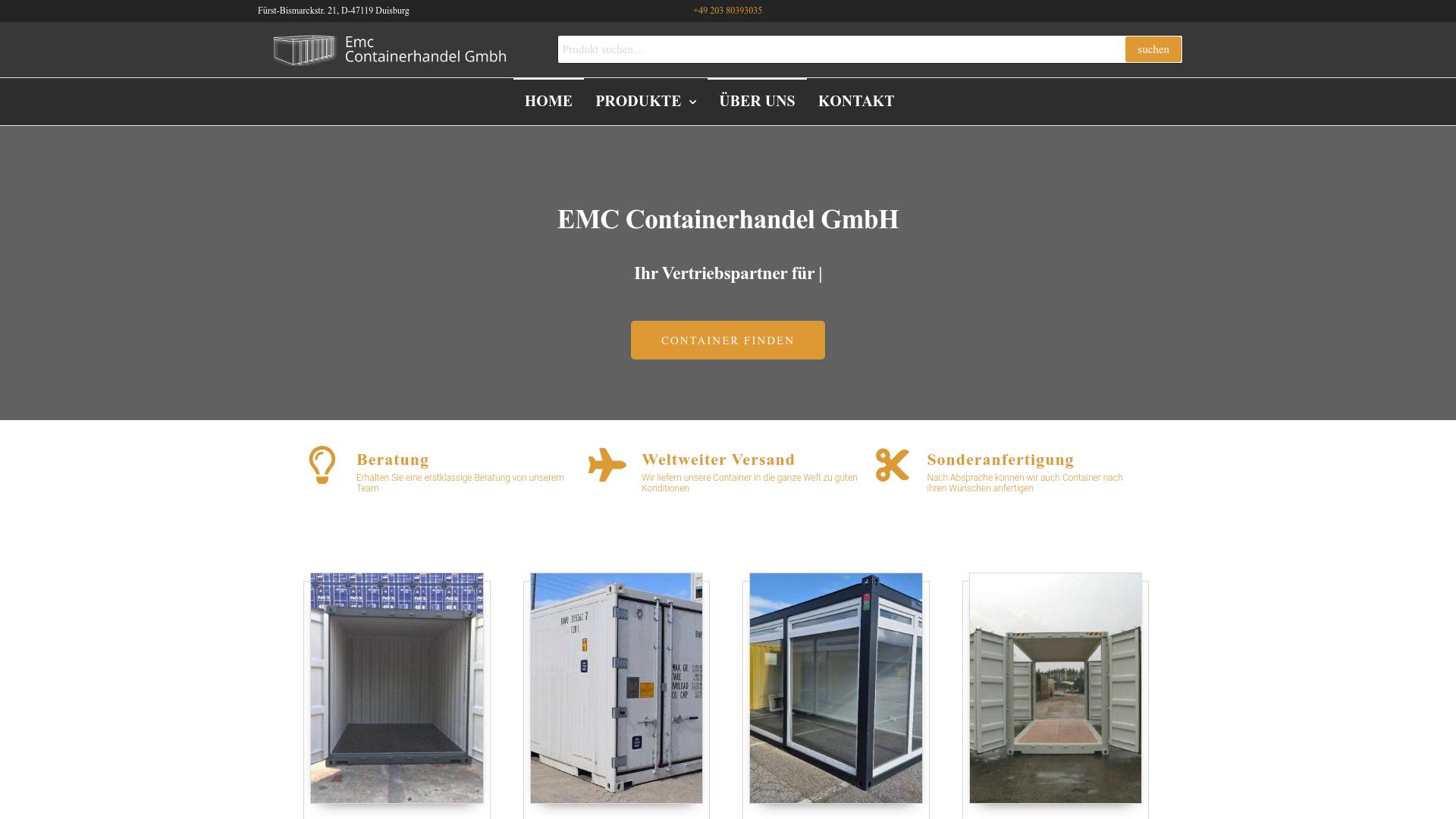 Screenshot emc-containerhandel.com
