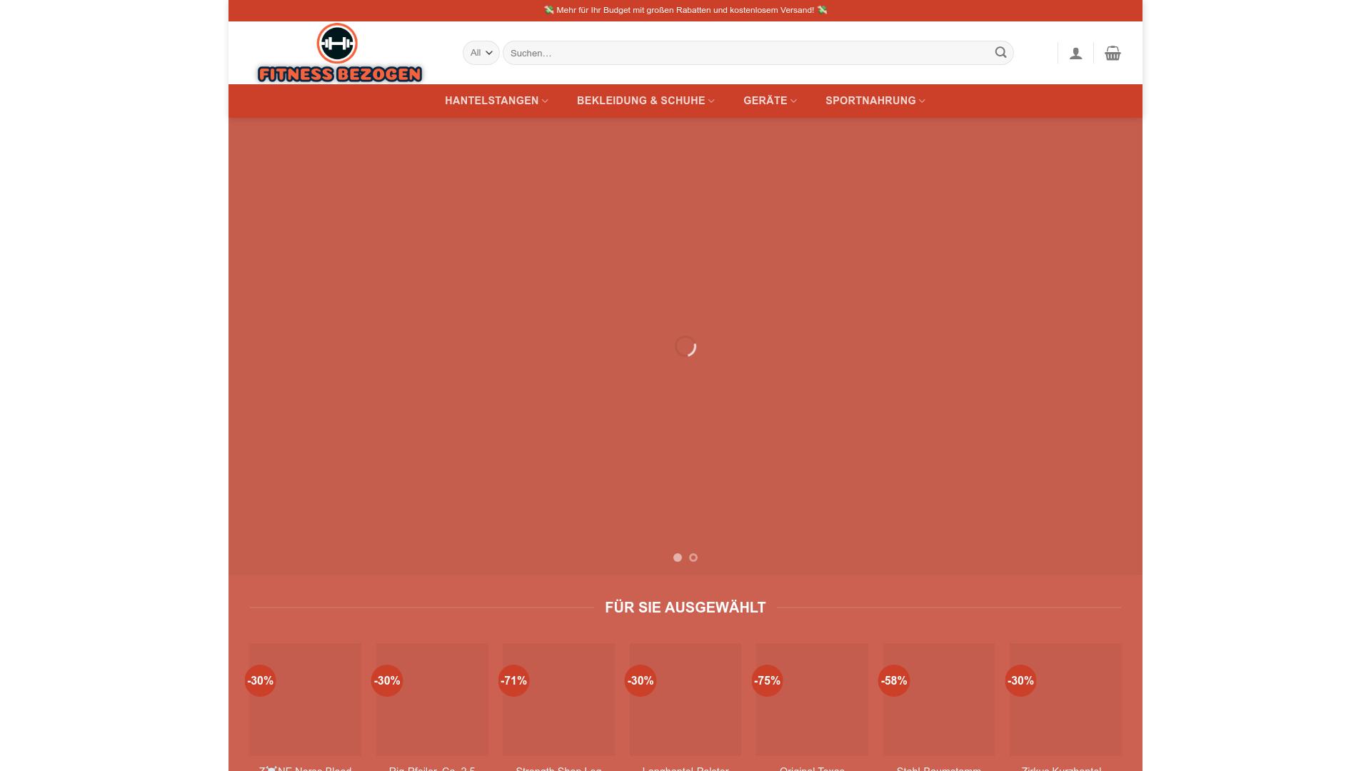Screenshot fitnessbezogen.com