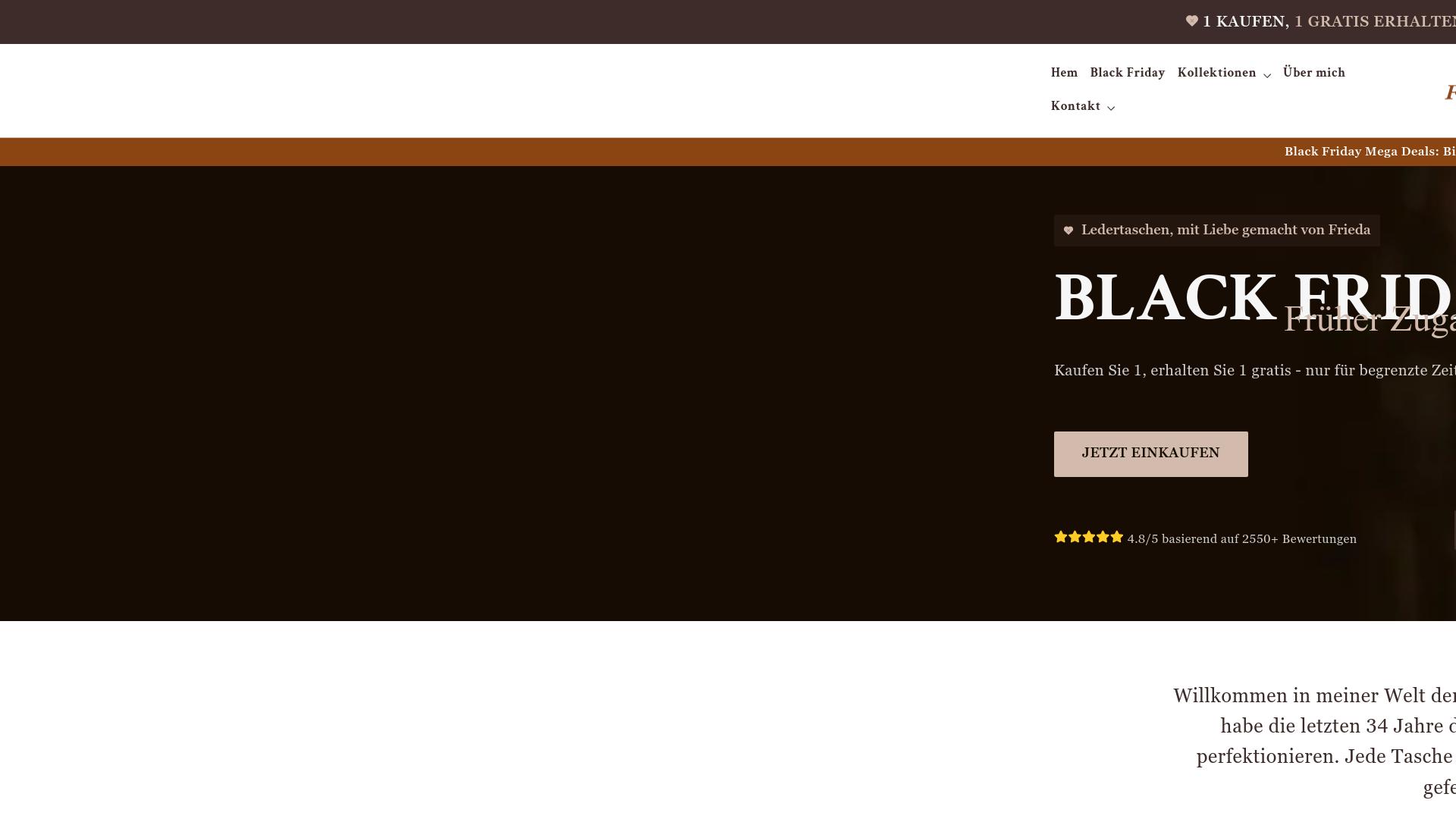 Screenshot frieda-taschen.de