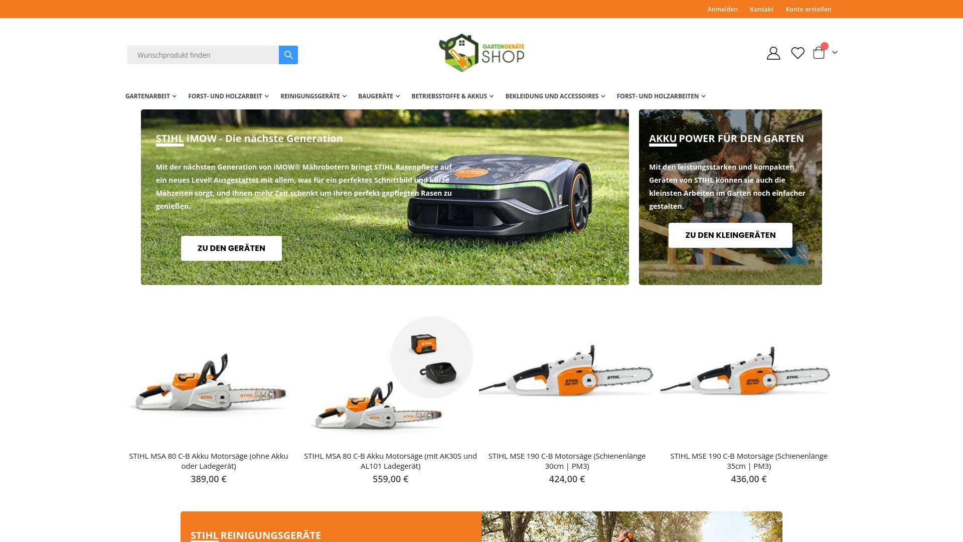 Screenshot gartengeraete-shop.de