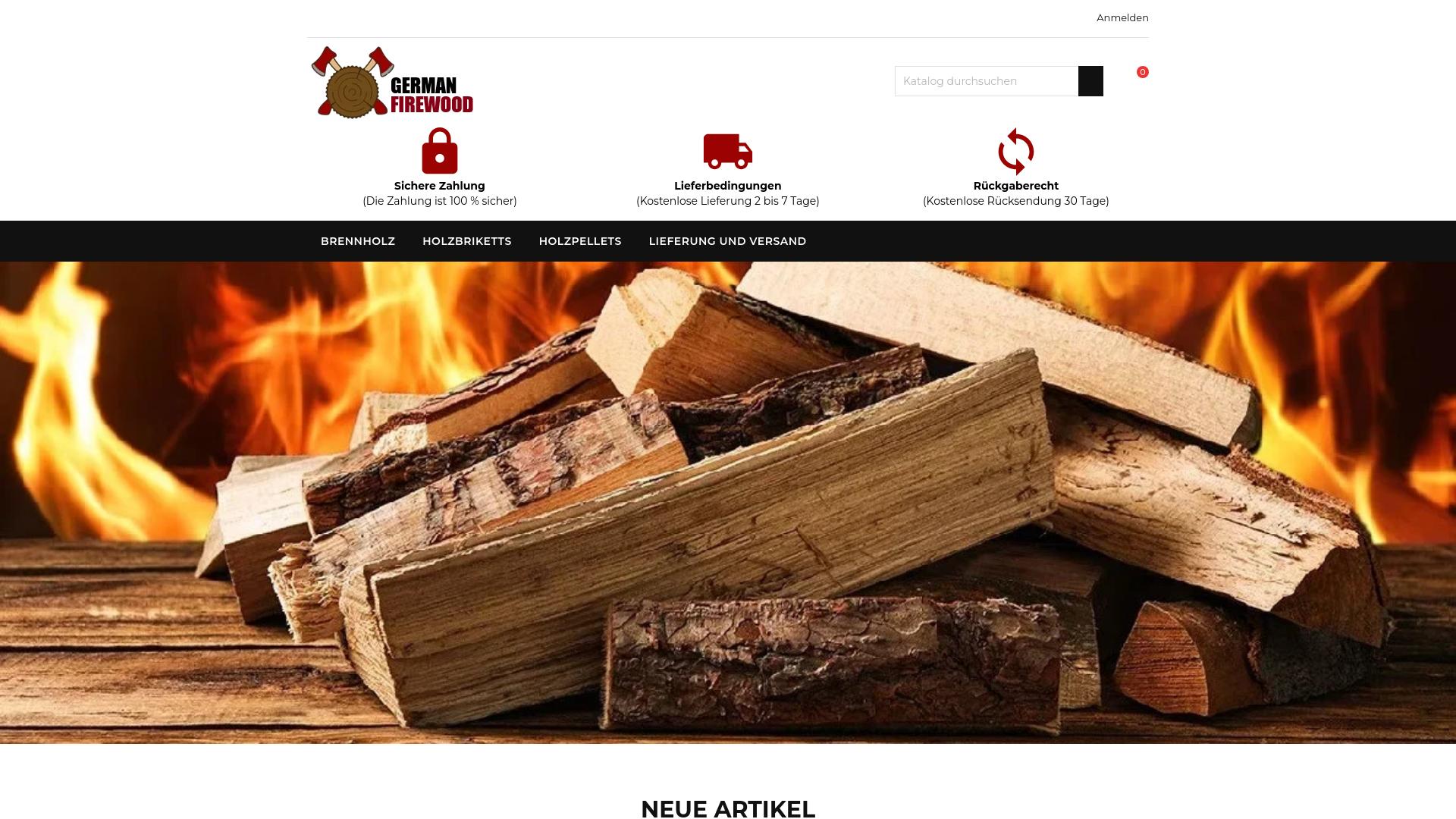 Screenshot germanfirewood.shop