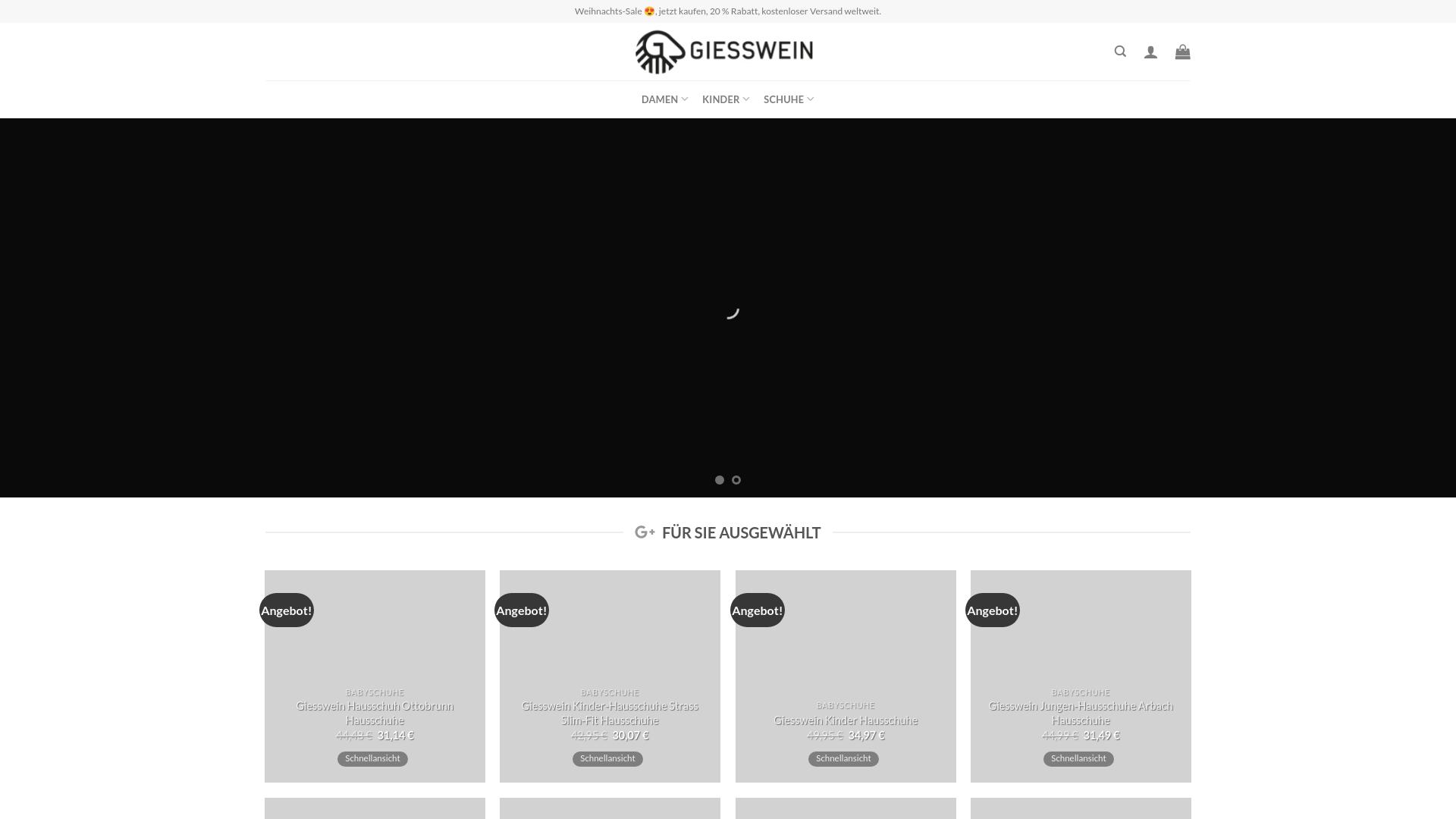 Screenshot giessweinschuhe.com