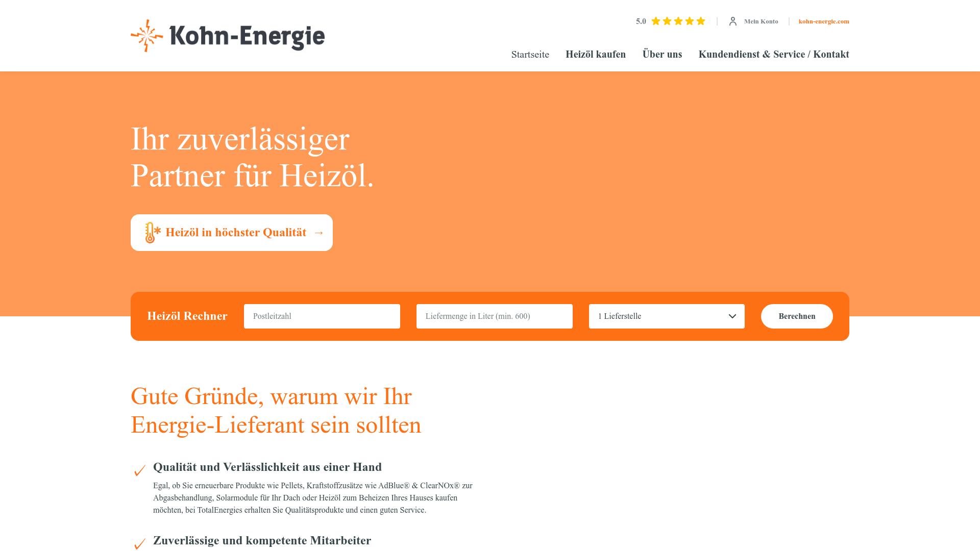 Screenshot kohn-energie.com