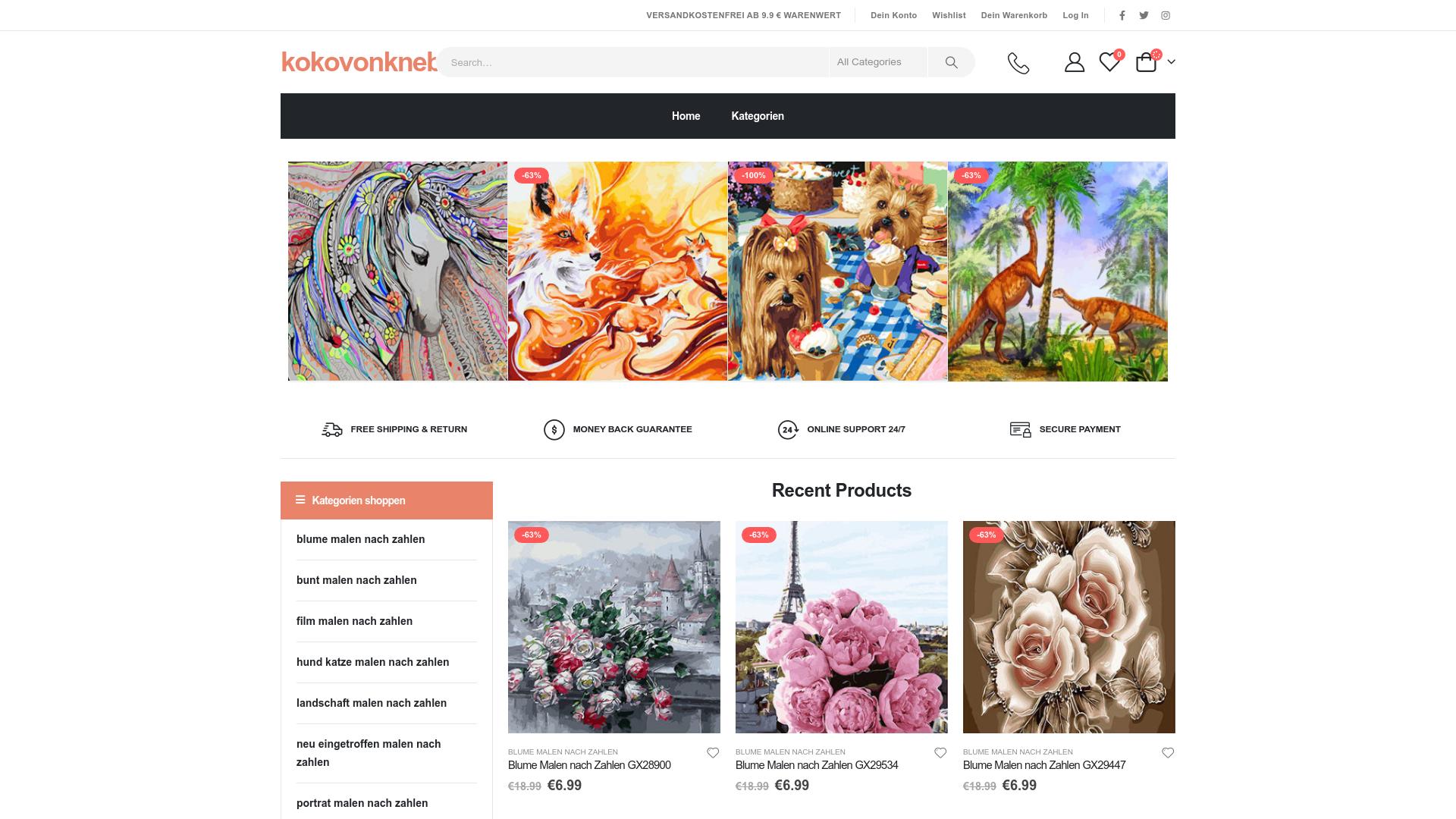 Screenshot kokovonknebelde.shop