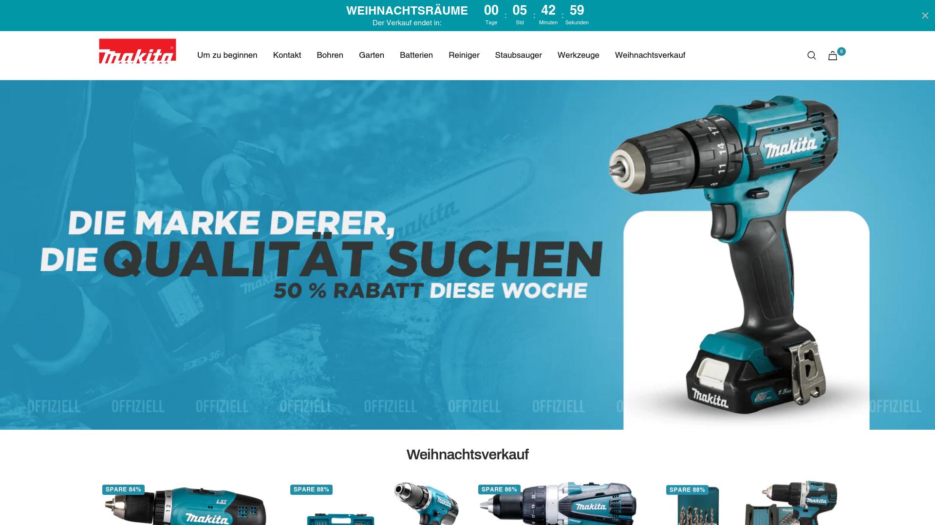 Screenshot makita-offiziell.com