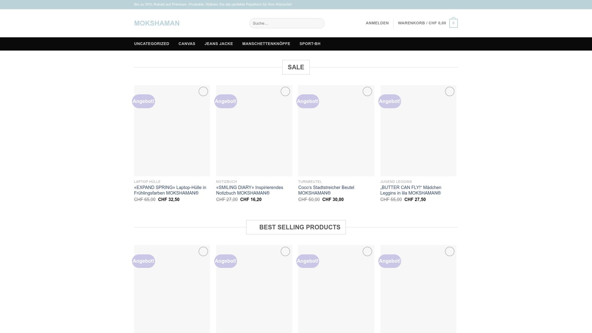 Screenshot mokshaman.shop