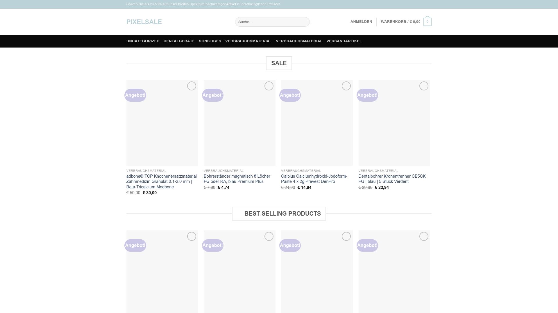 Screenshot pixelsale.shop