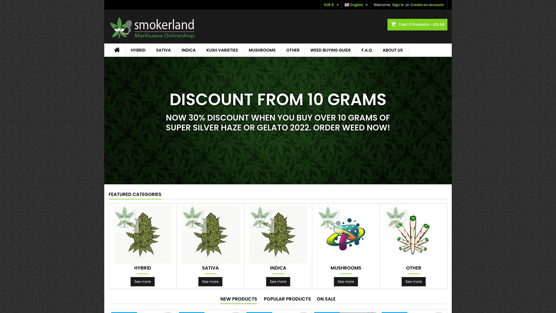 Screenshot smokerland.net