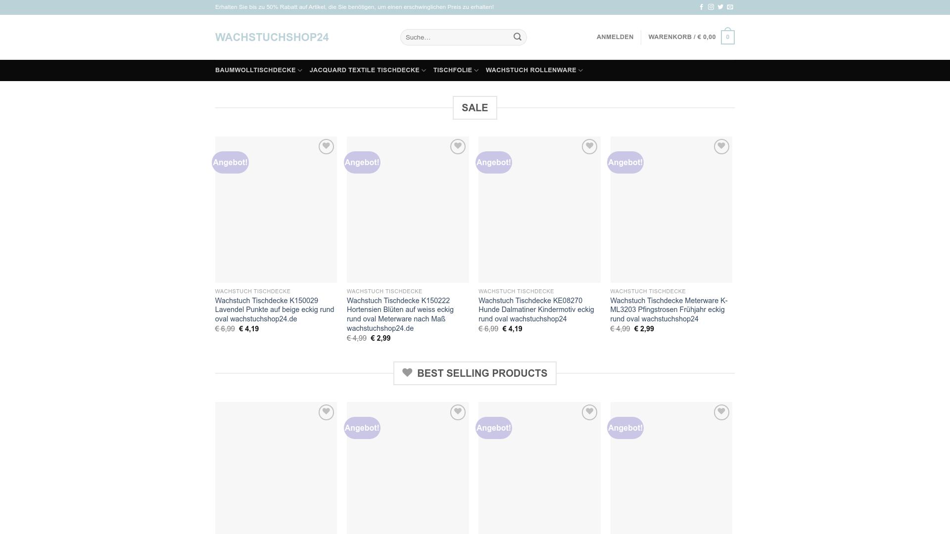 Screenshot wachstuchshop24.shop