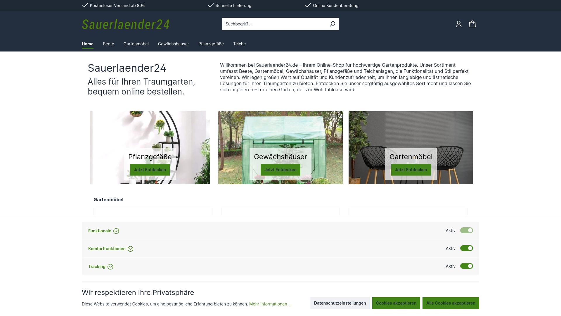 Screenshot www.sauerlaender24.de