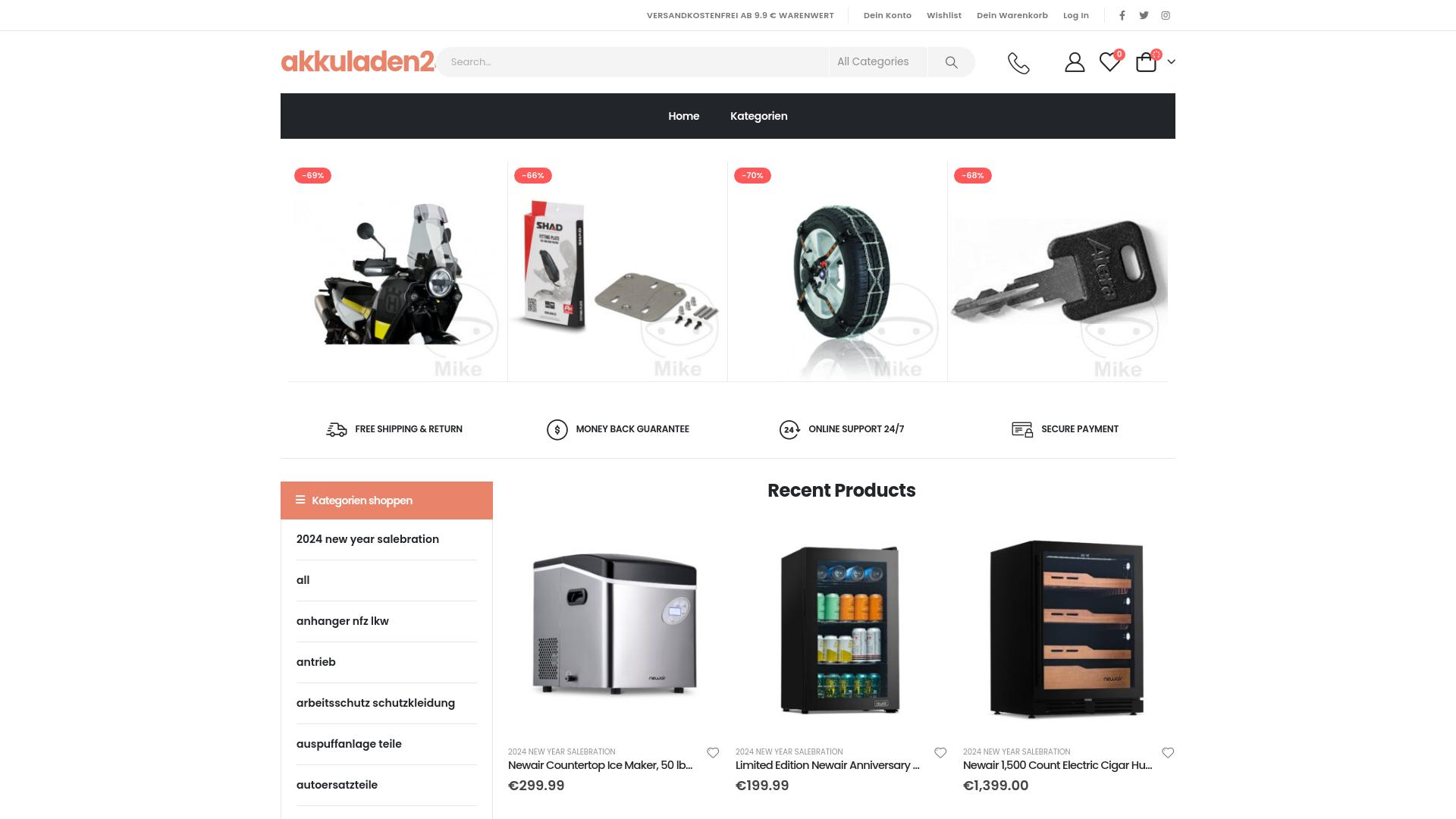 Screenshot akkuladen24.shop
