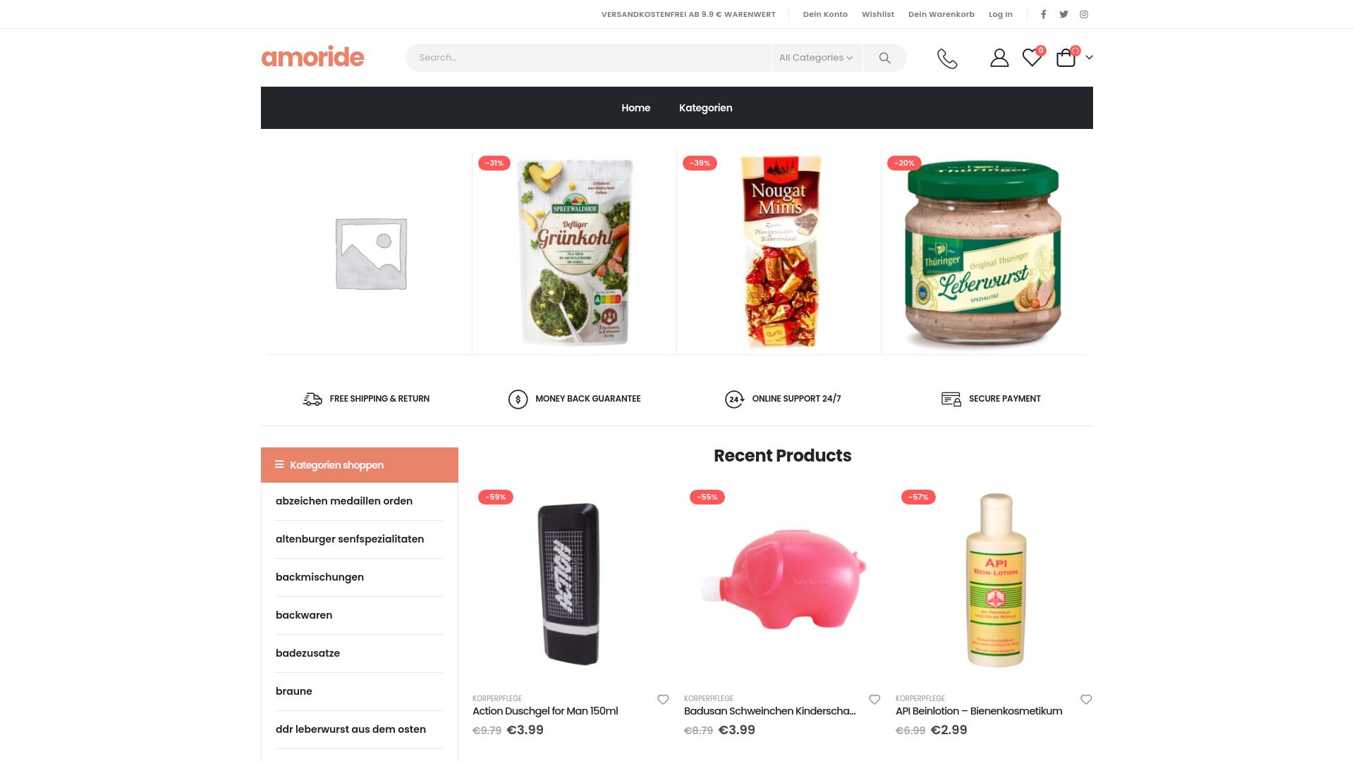 Screenshot amoride.shop
