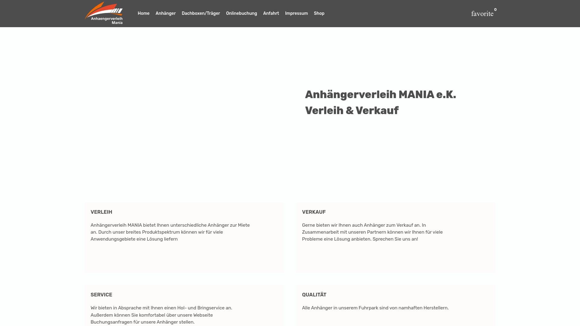 Screenshot anhaengerverleih-mania.de