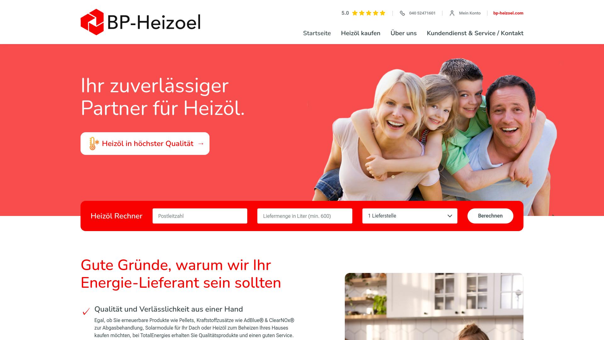 Screenshot bp-heizoel.de