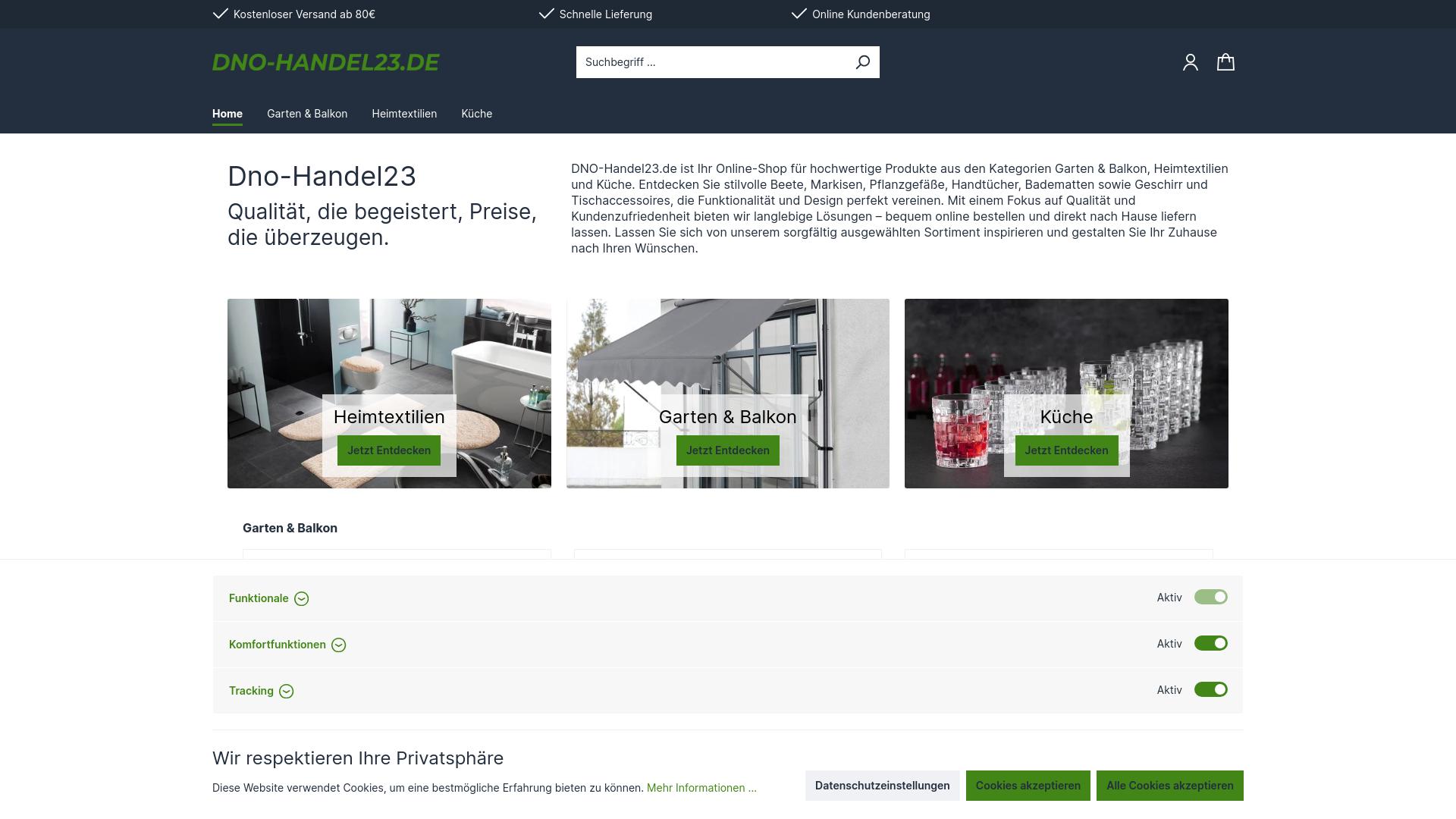 Screenshot dno-handel23.de