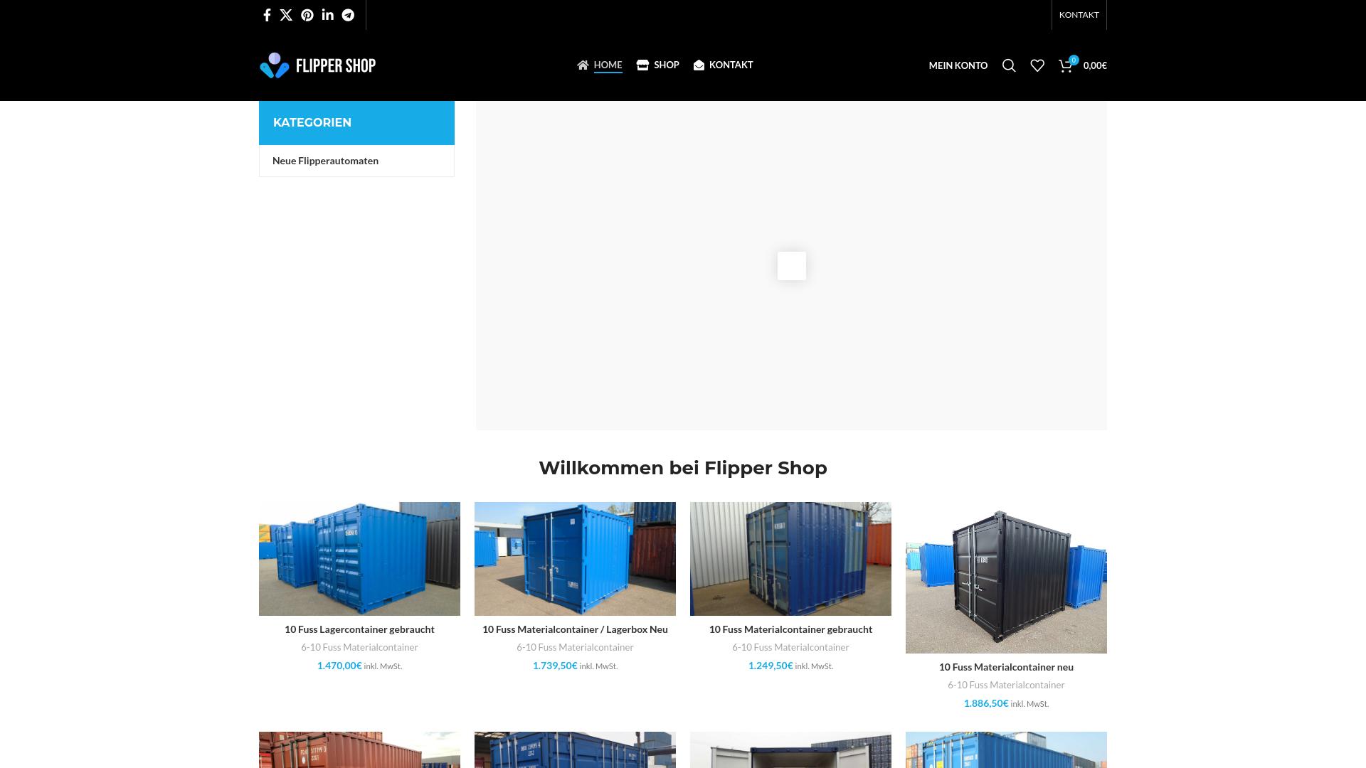 Screenshot flippershop-de.com
