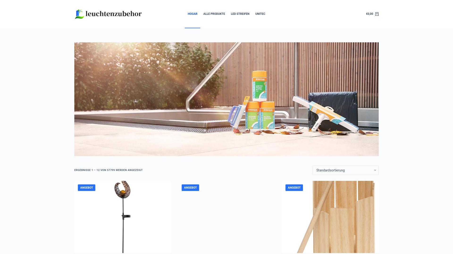 Screenshot leuchtenzubehor.com