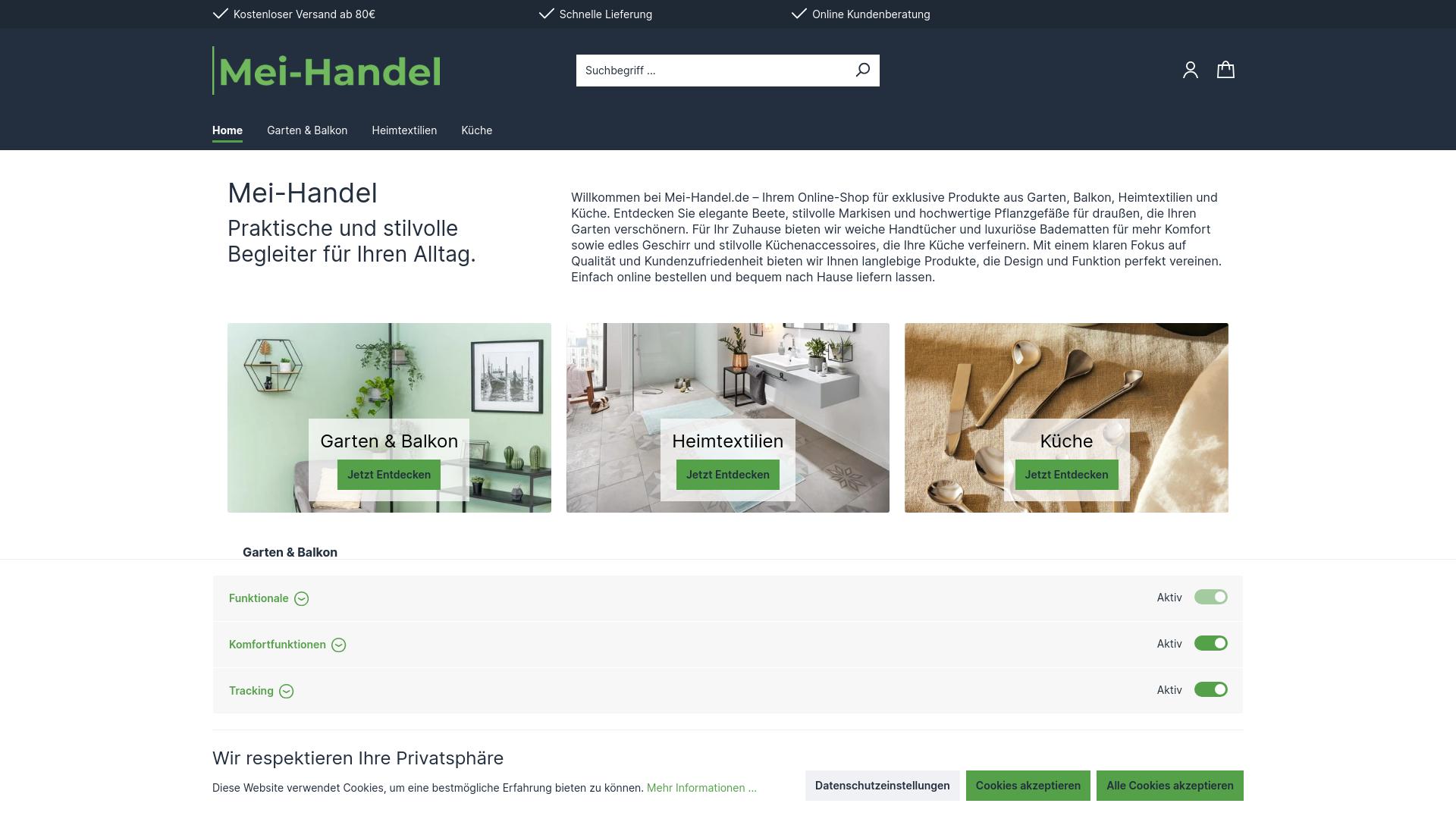 Screenshot mei-handel.de