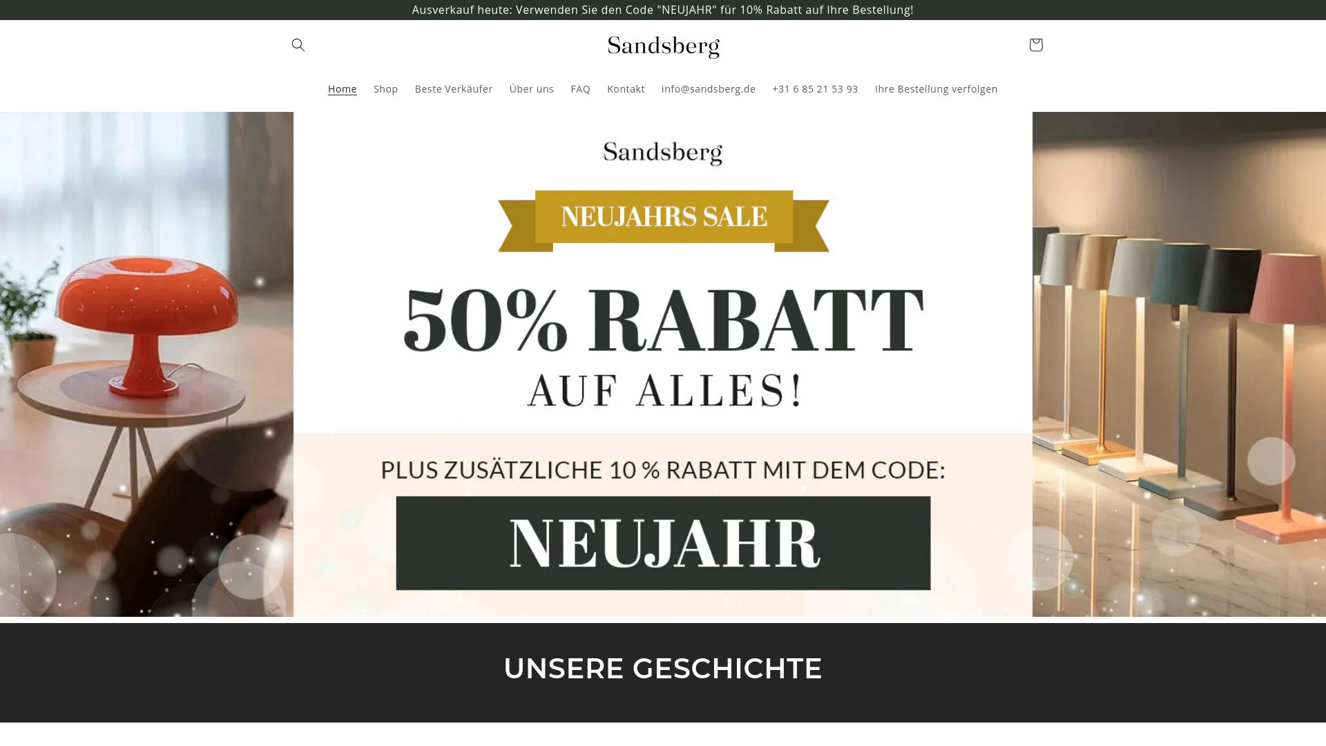 Screenshot sandsberg.de