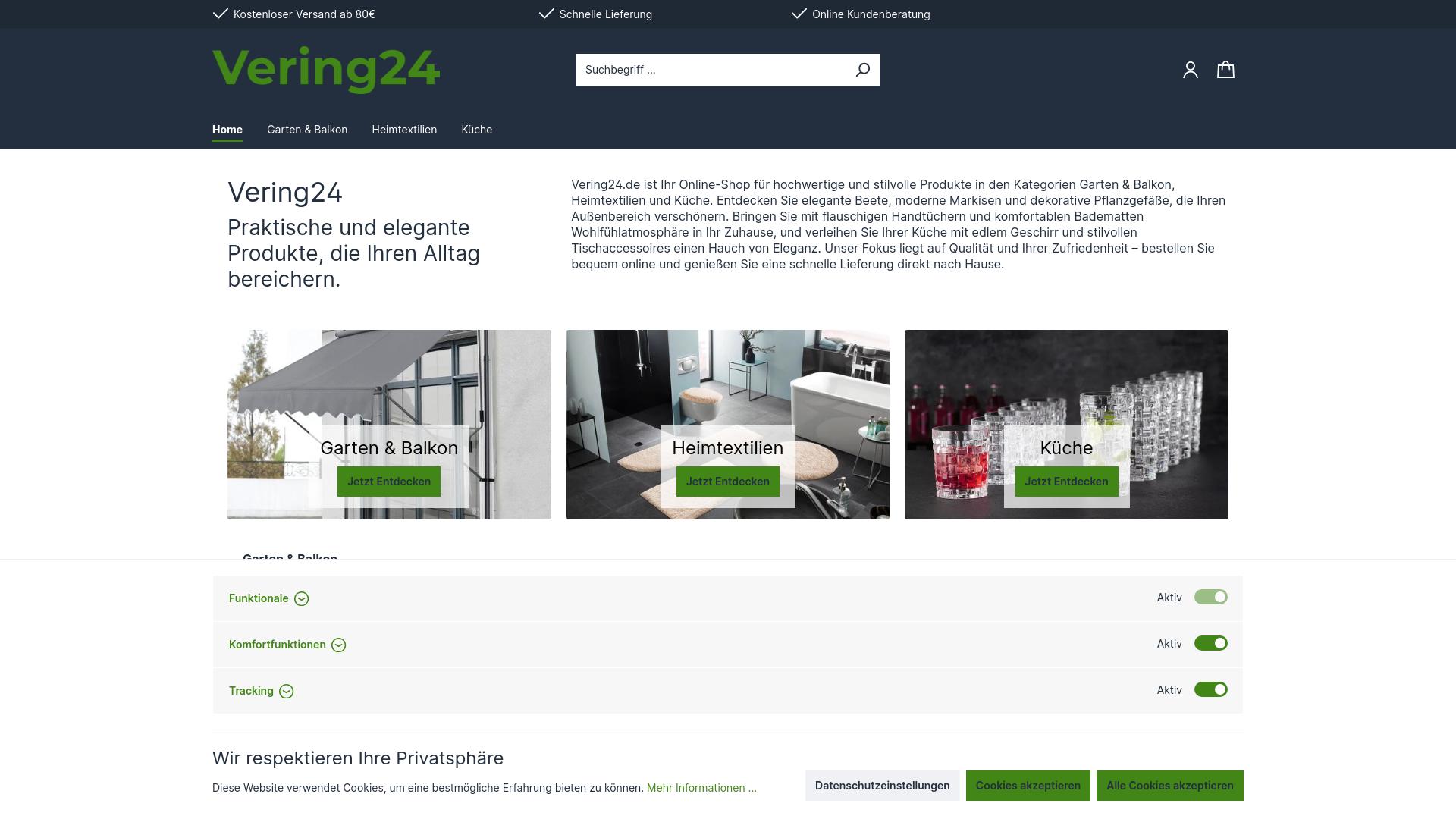 Screenshot vering24.de