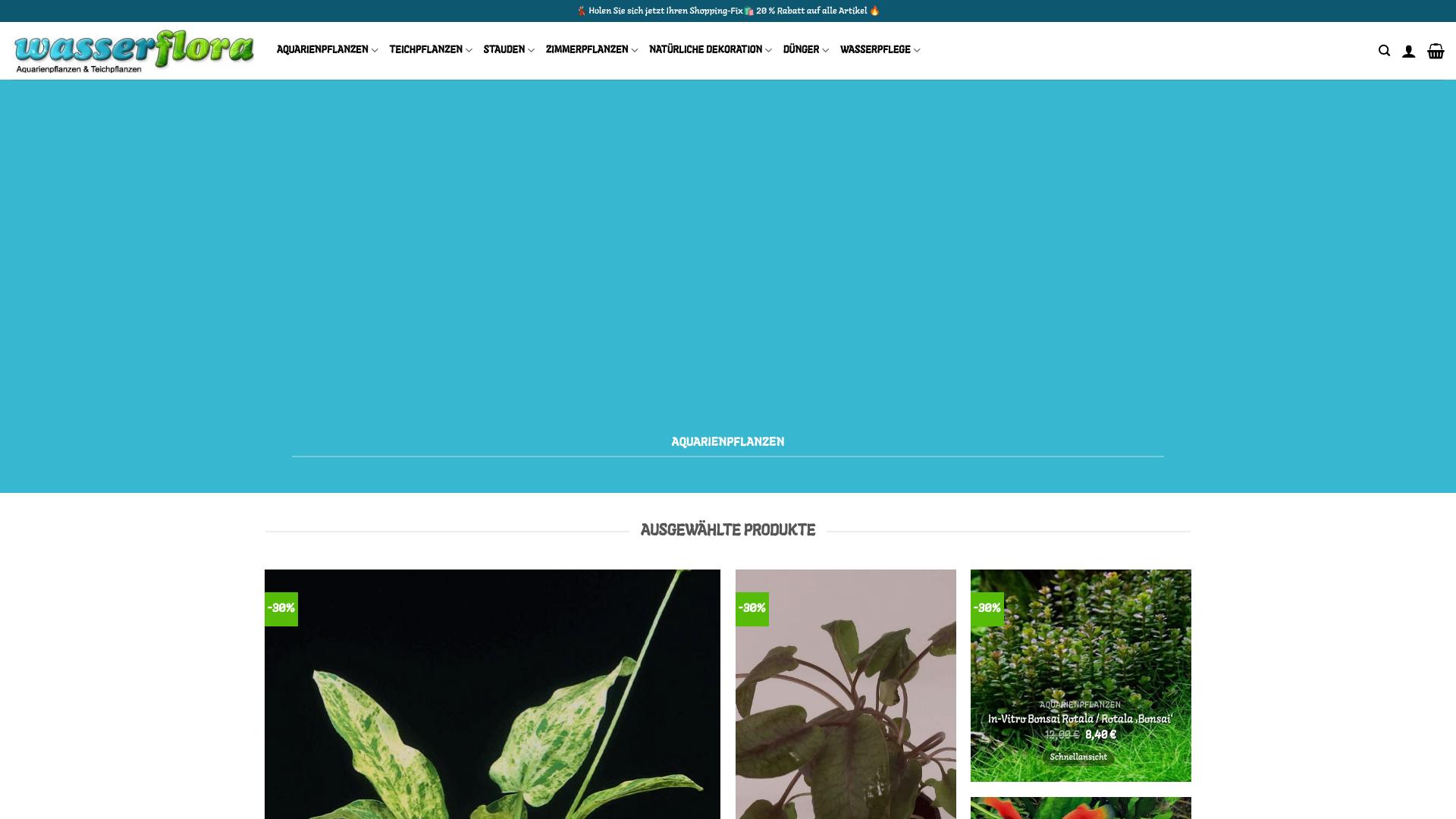 Screenshot wasserflorade.com