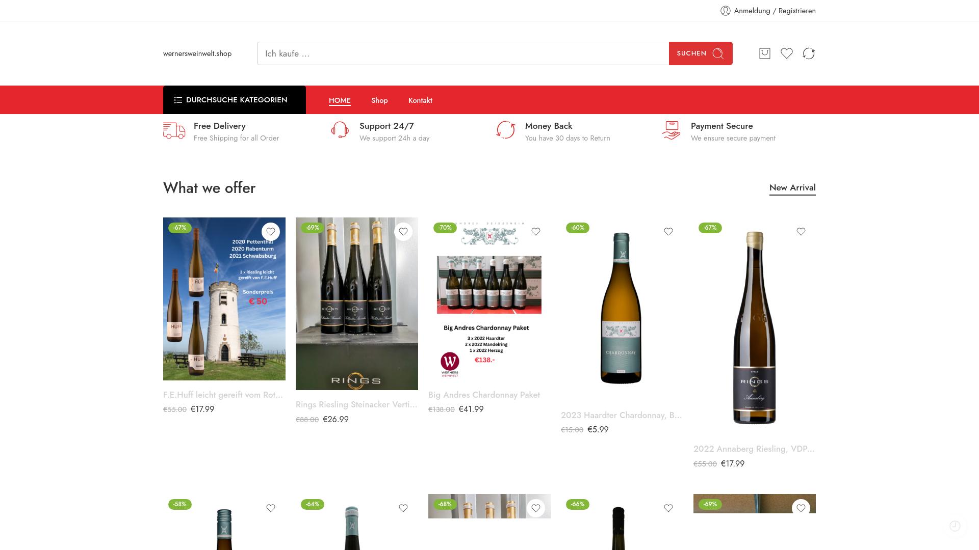 Screenshot wernersweinwelt.shop