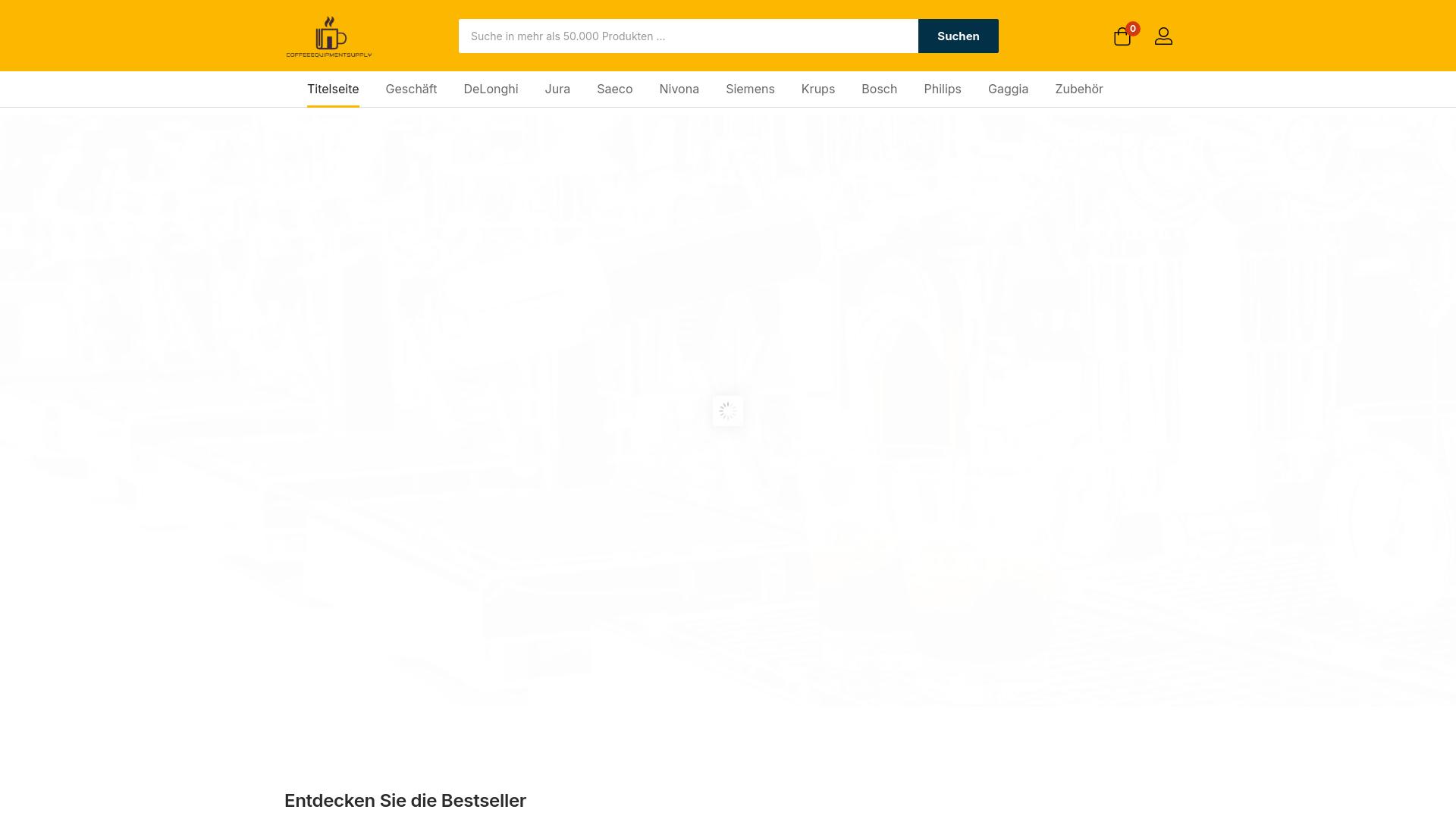 Screenshot coffeeequipmentsupply.com