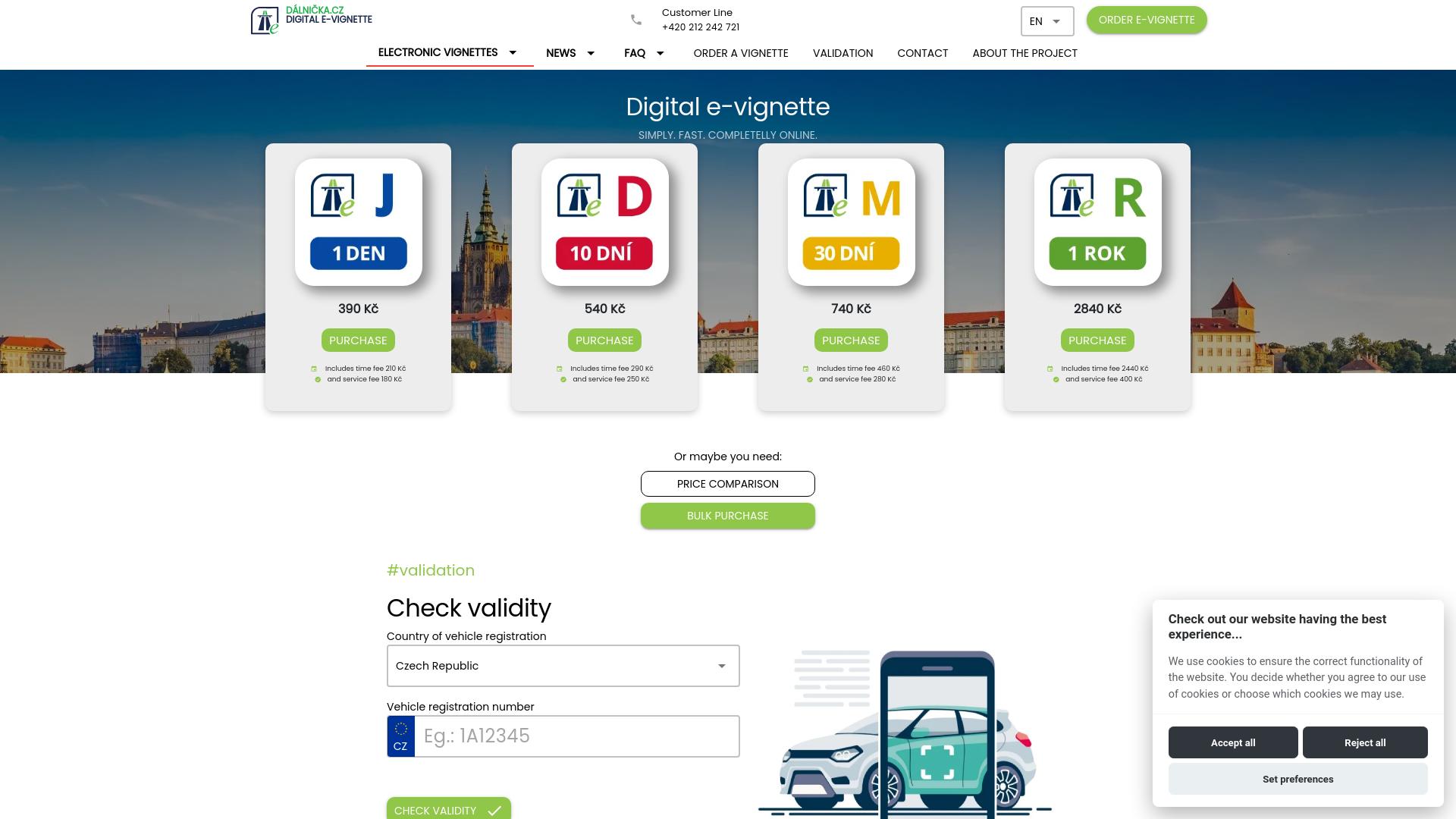 Screenshot dalnicka.cz