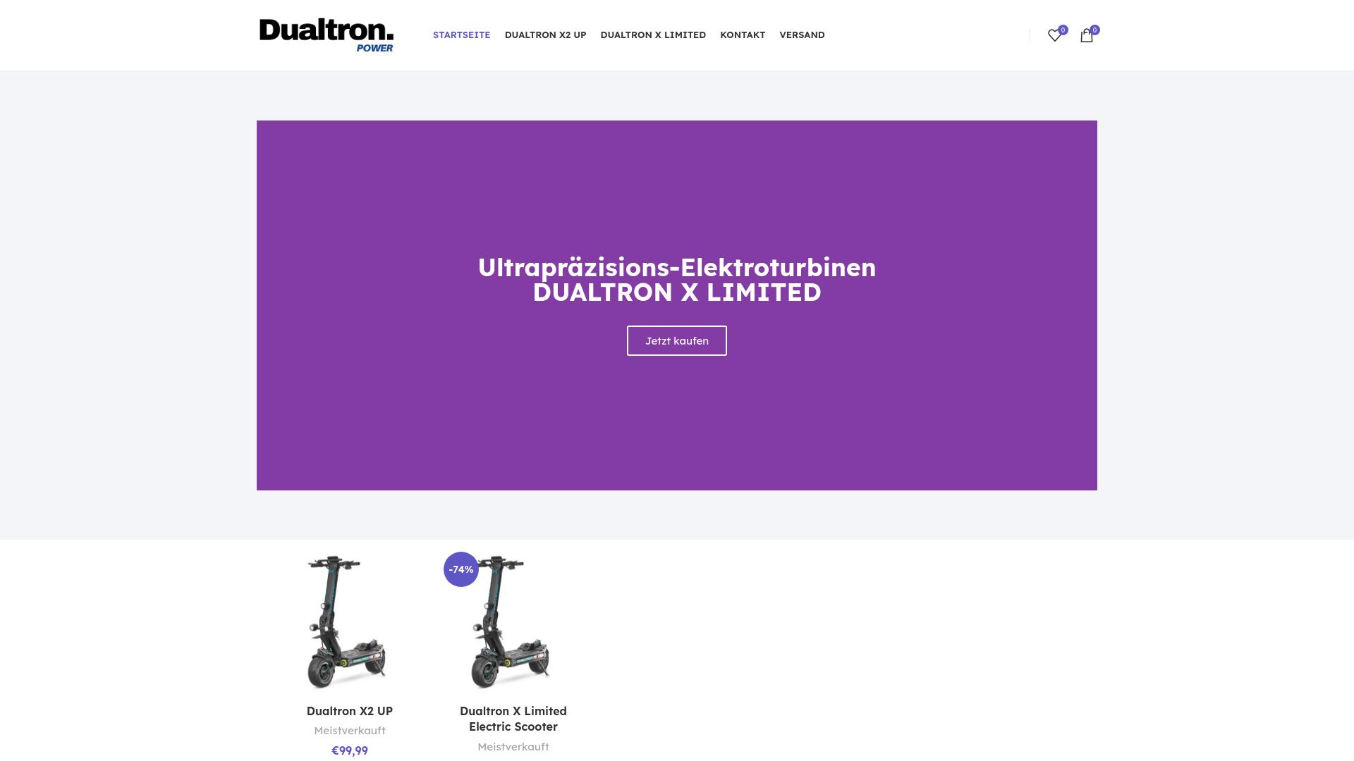 Screenshot dualtronpower.store