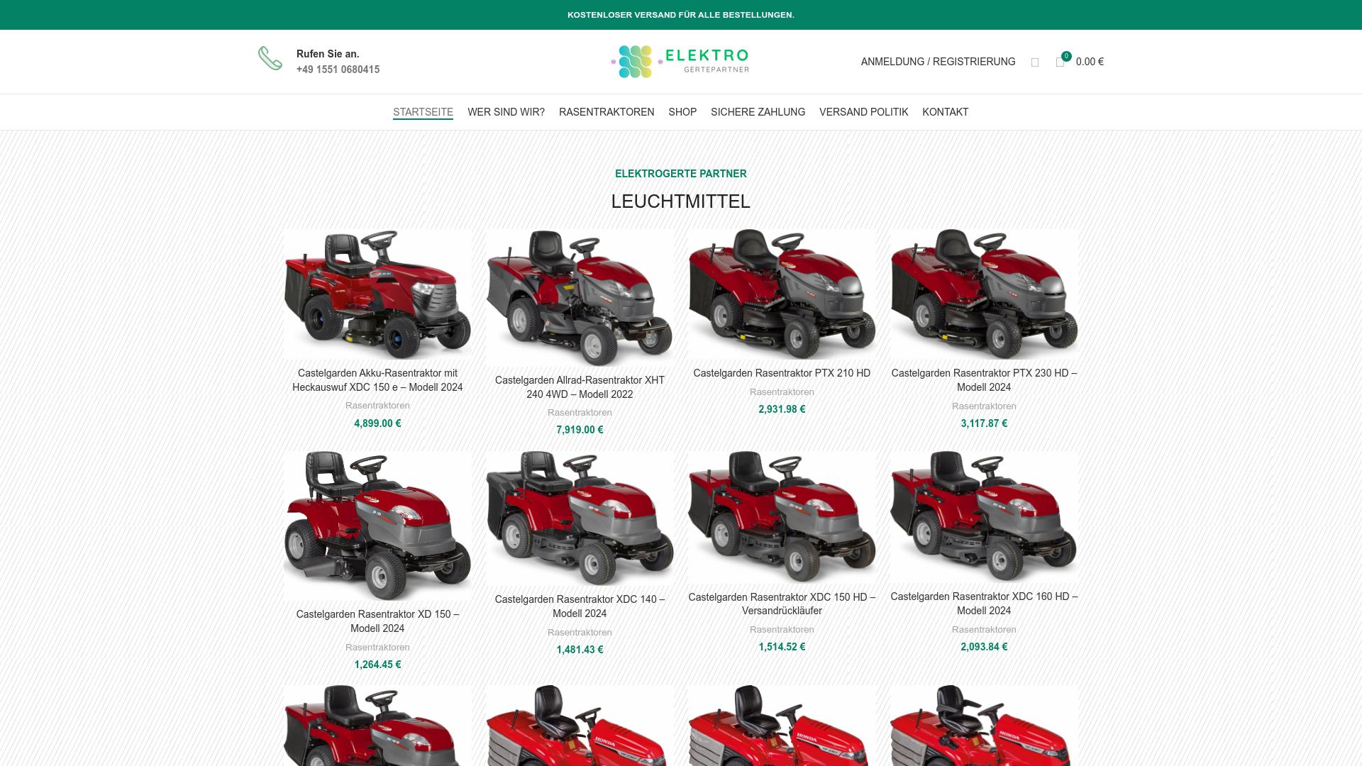 Screenshot elektrogertepartner.com