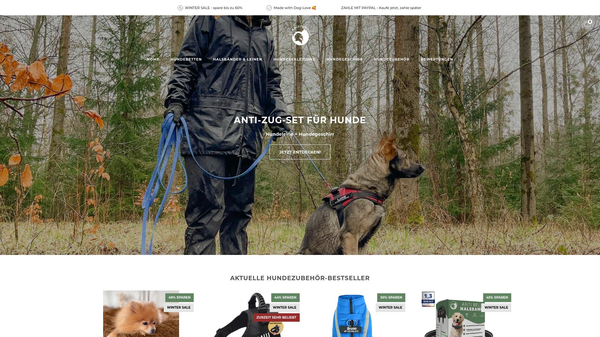 Screenshot gladiatorzoo.com