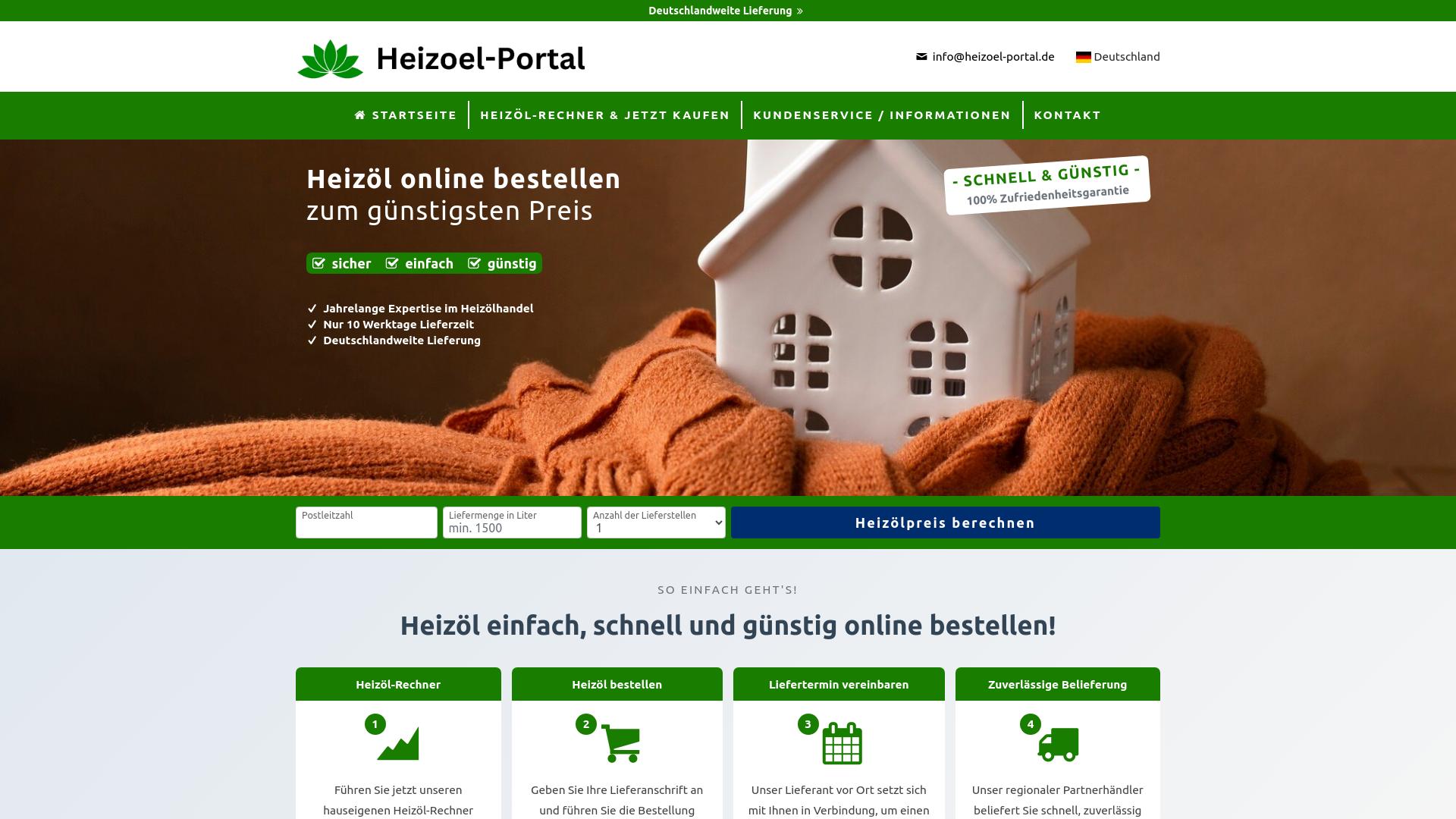 Screenshot heizoel-portal.de