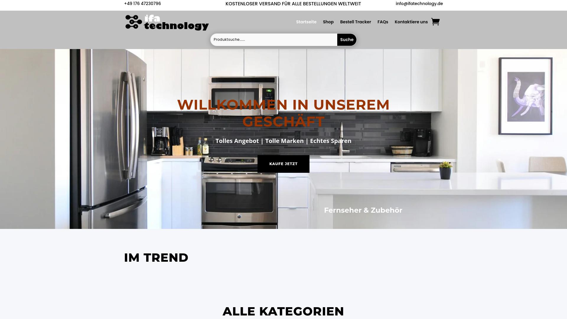 Screenshot ifatechnology.de