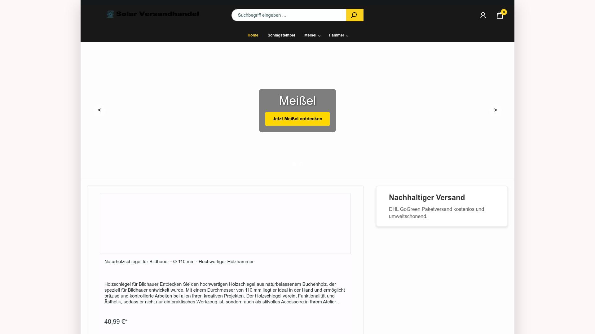 Screenshot solar-versandhandel.de