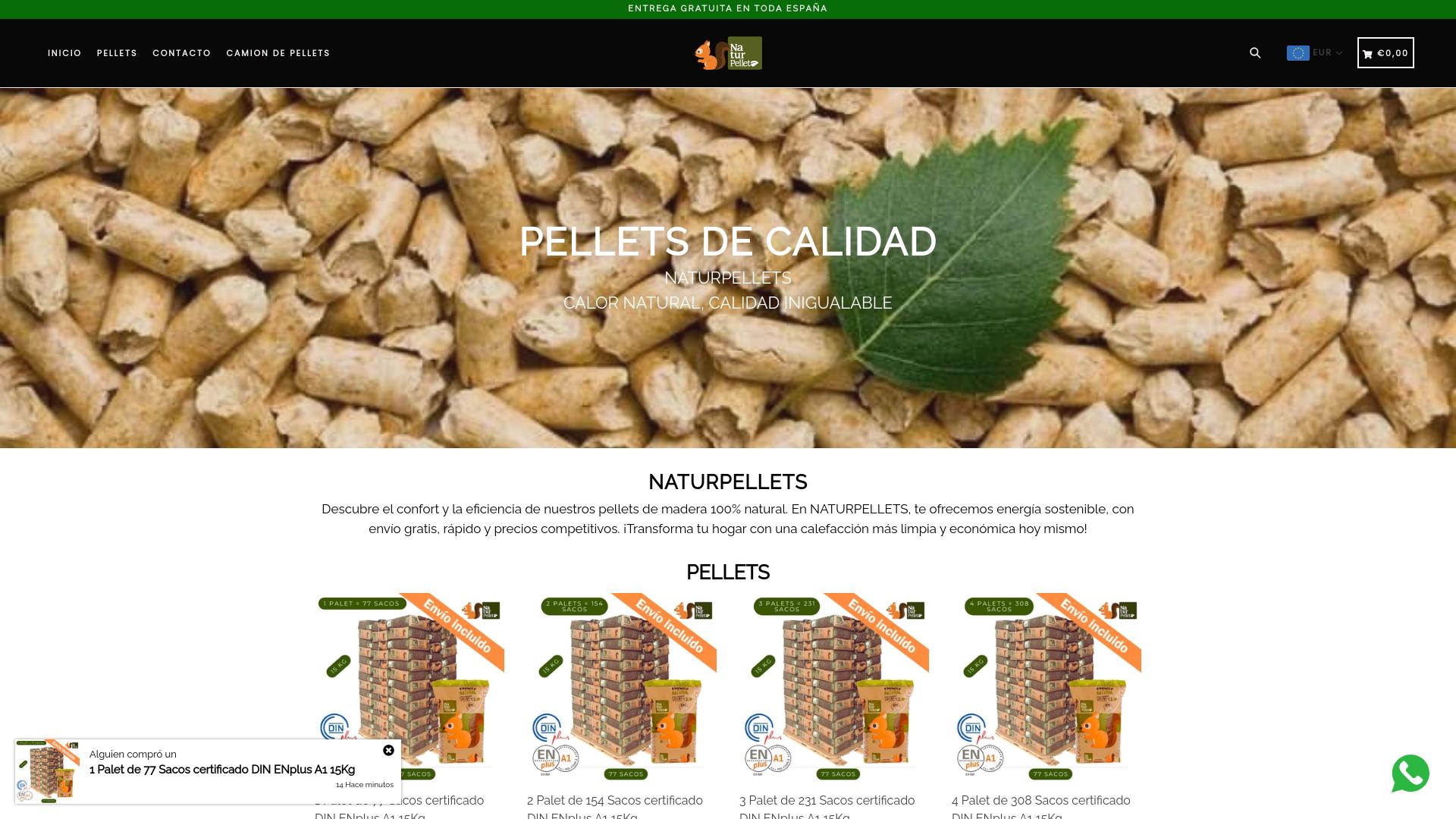 Screenshot tienda-pellets.com