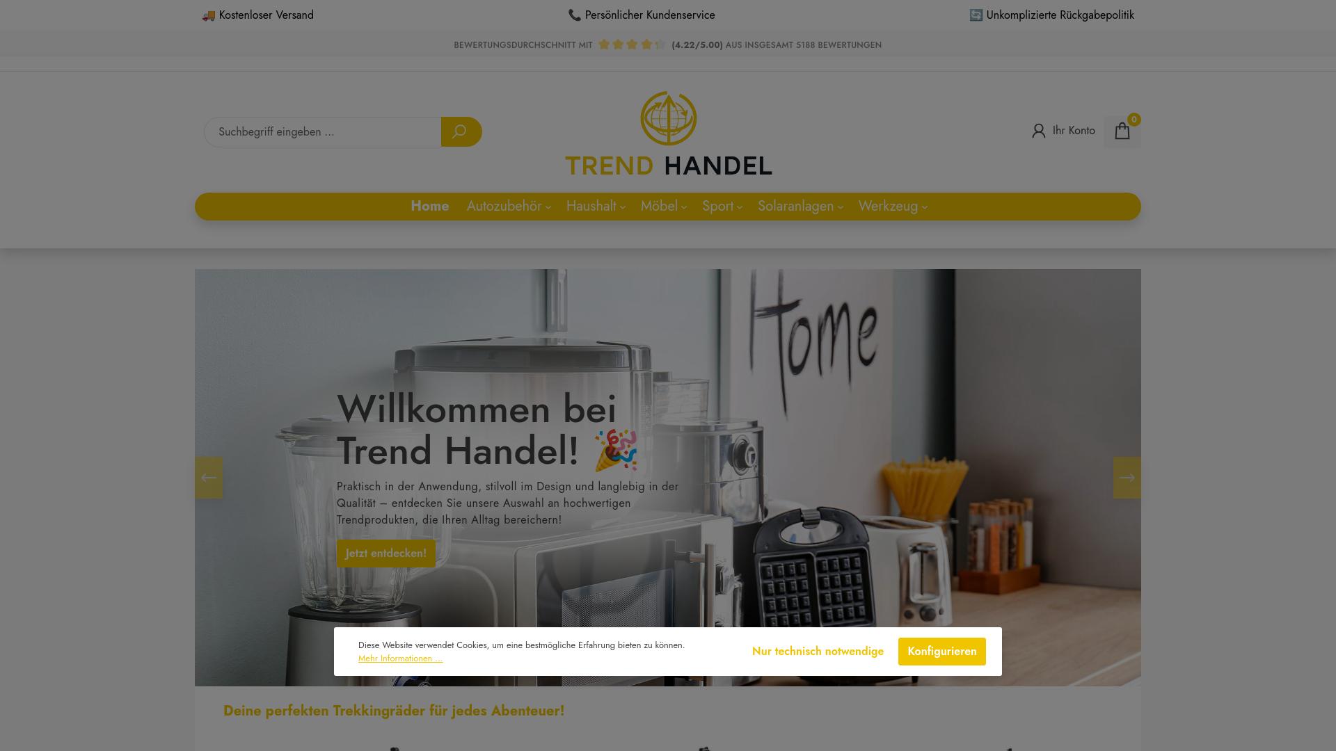 Screenshot trend-handel.de