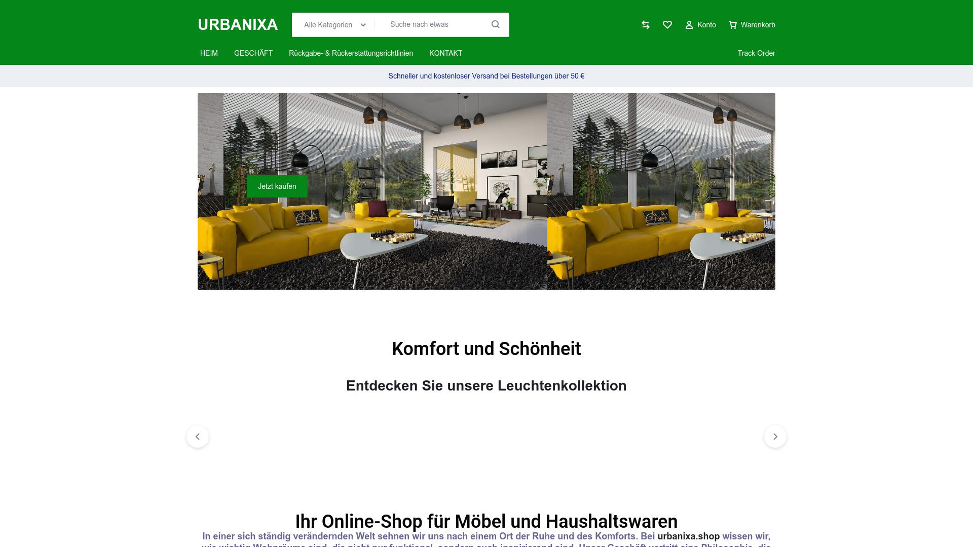 Screenshot urbanixa.shop
