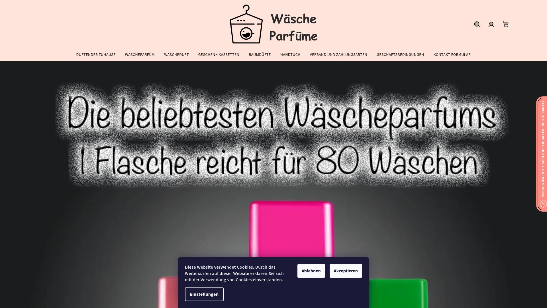 Screenshot wascheparfume.de