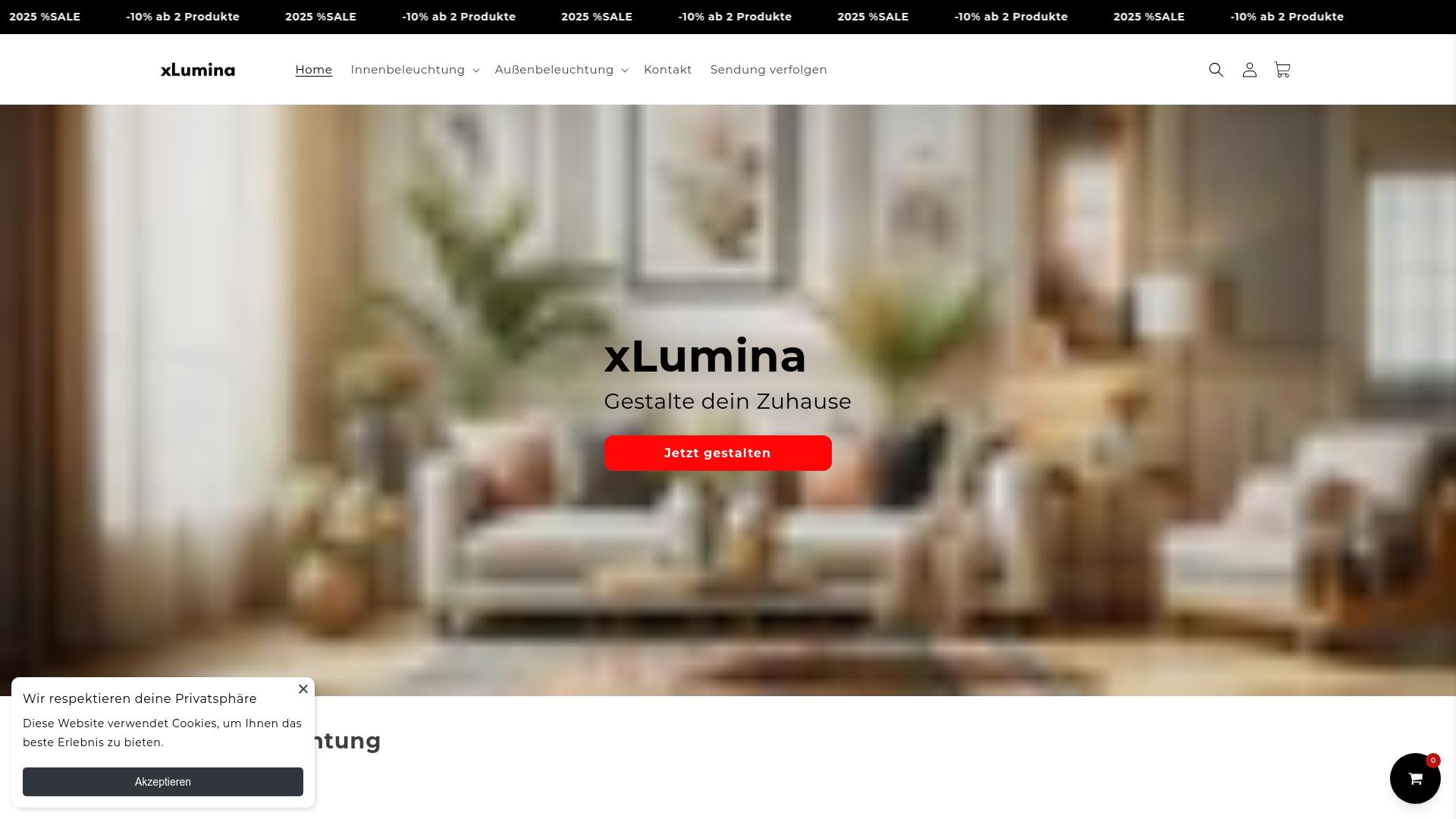 Screenshot xlumina.de