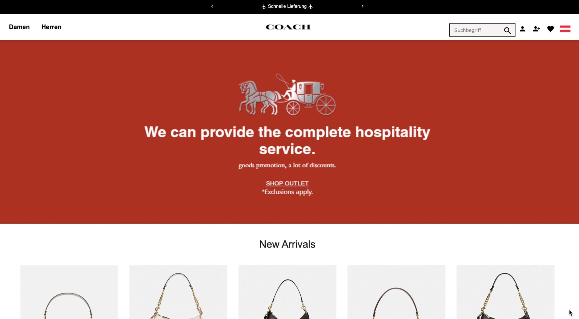 Screenshot coachoutlet.at