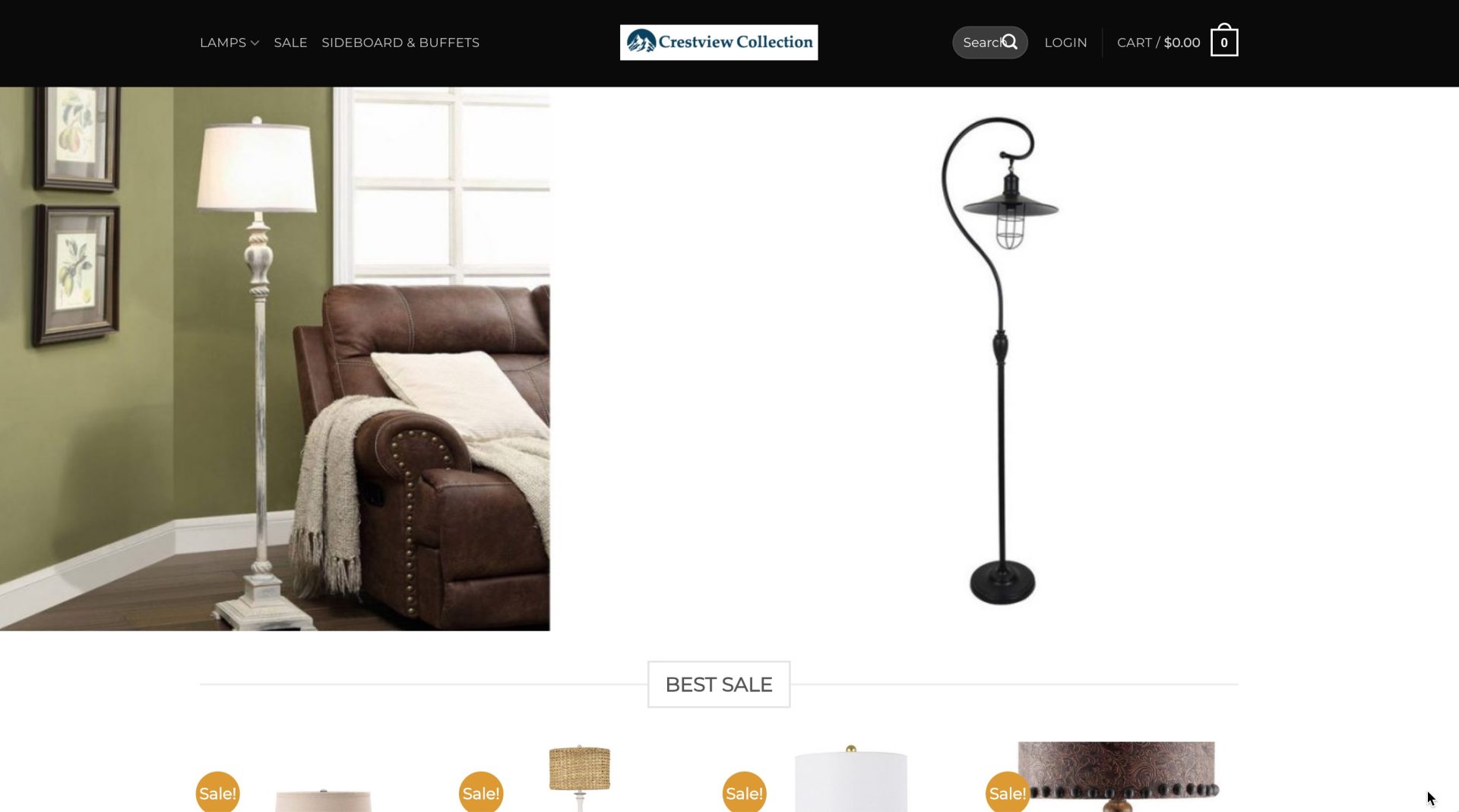 Screenshot crestviewlamps.com