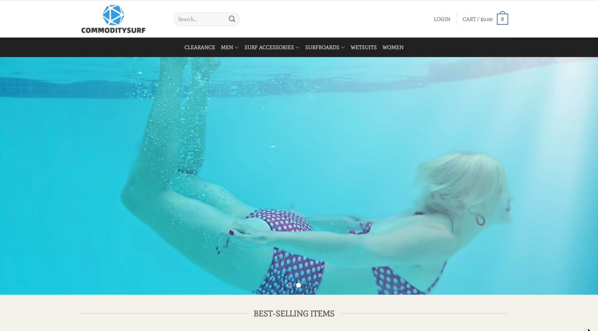 Screenshot commoditysurf.com
