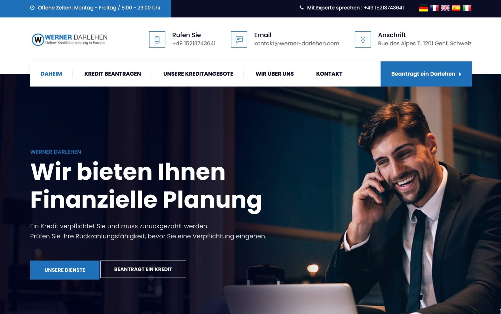 Screenshot werner-darlehen.com
