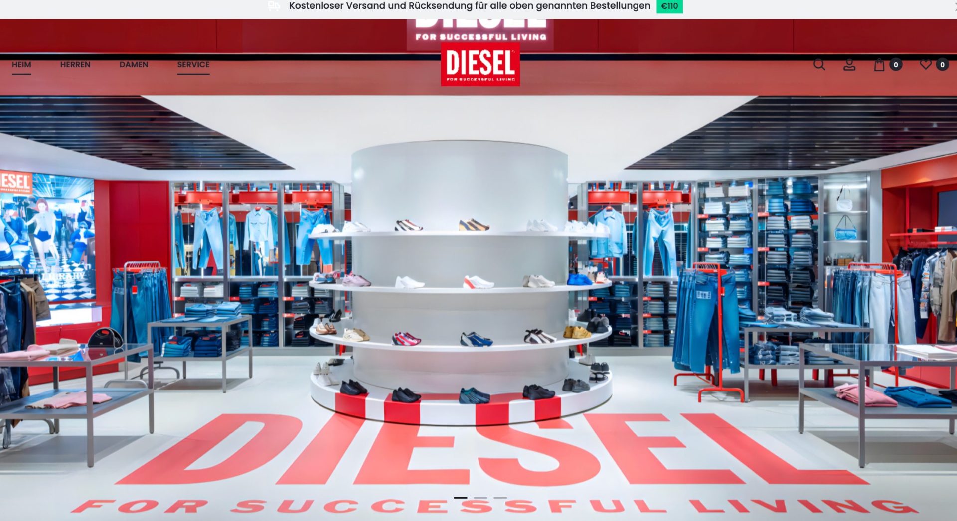 Screenshot diesel.co.at