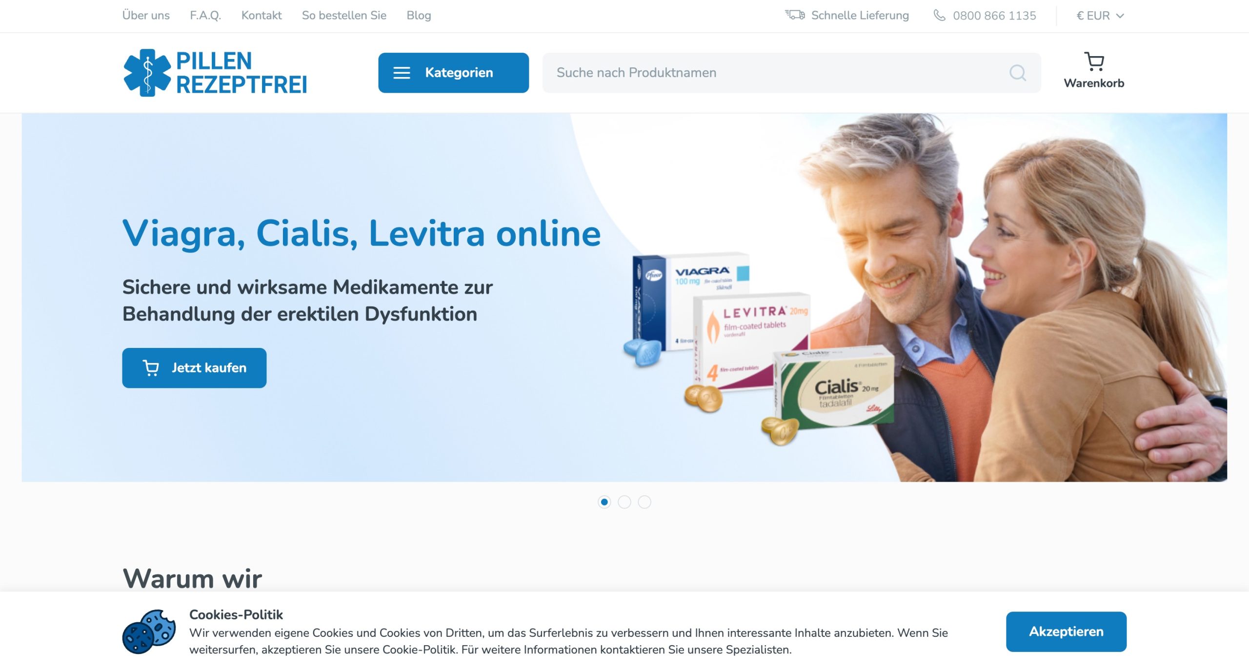 Screenshot onlinerezeptfrei.de