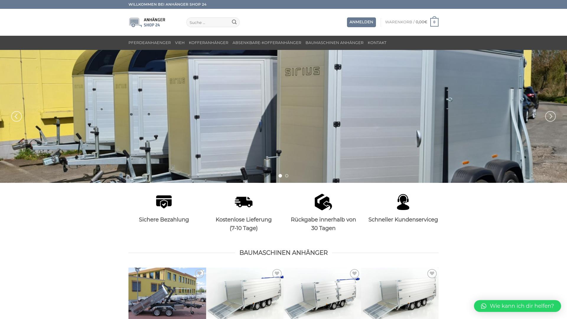 Screenshot anhanger-shop24.com