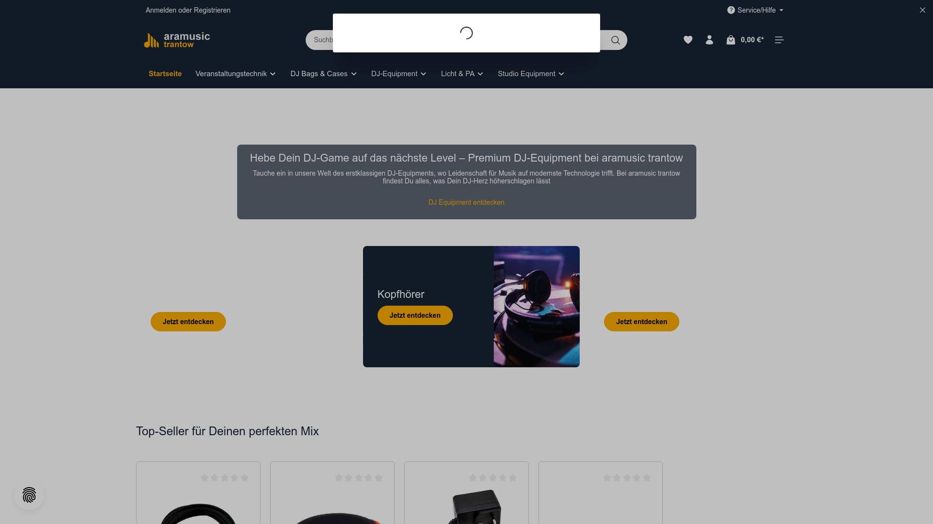 Screenshot aramusic-trantow.de